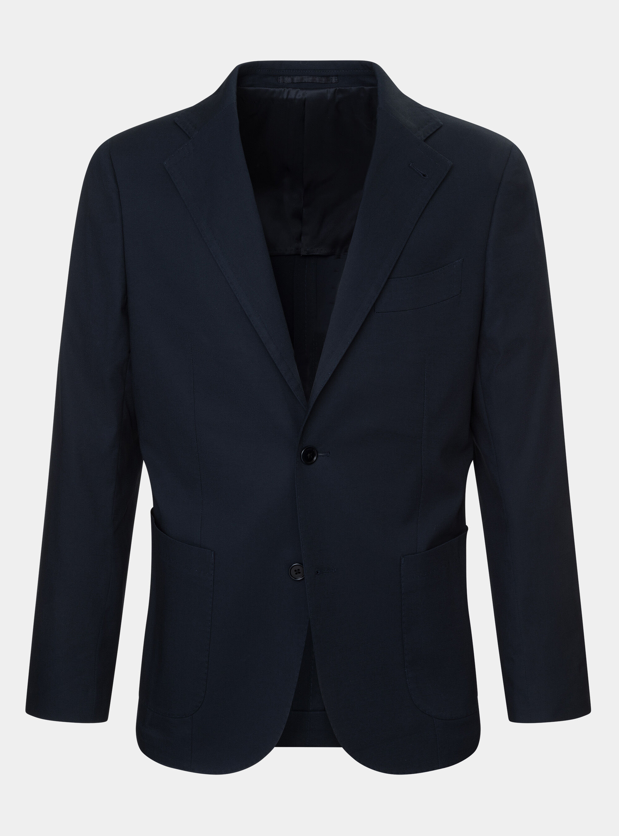 Giacca per abito in cotone stretch armaturato, BLU NAVY