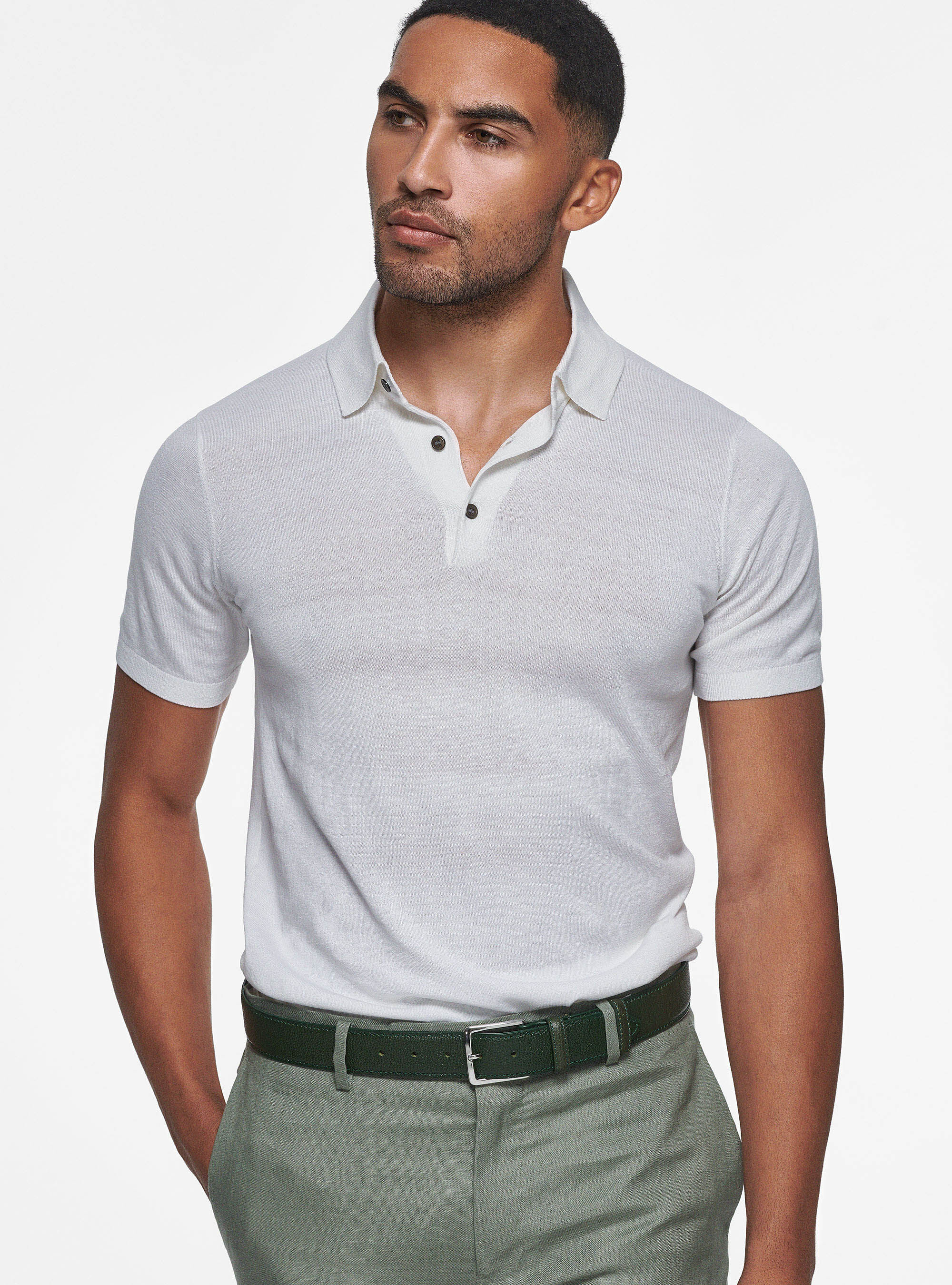 Silk knit polo best sale shirts