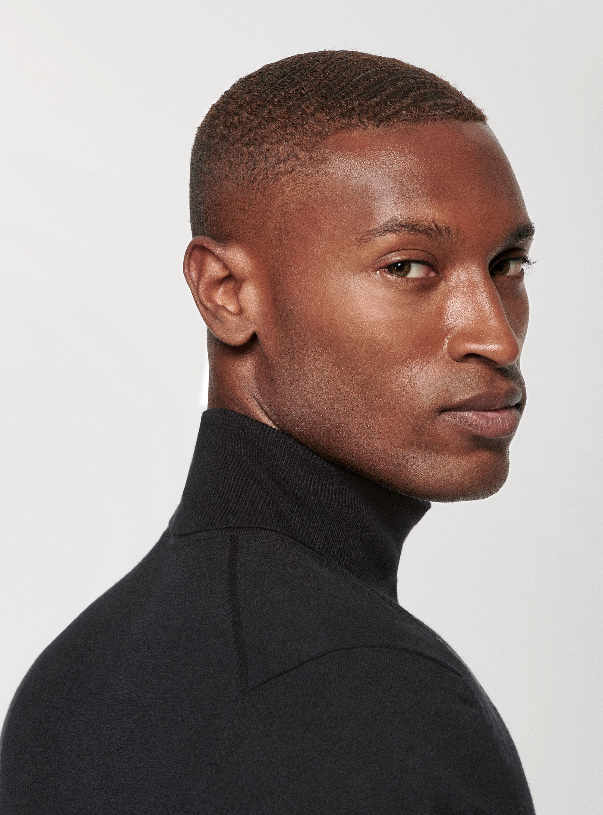 Mens black silk on sale turtleneck