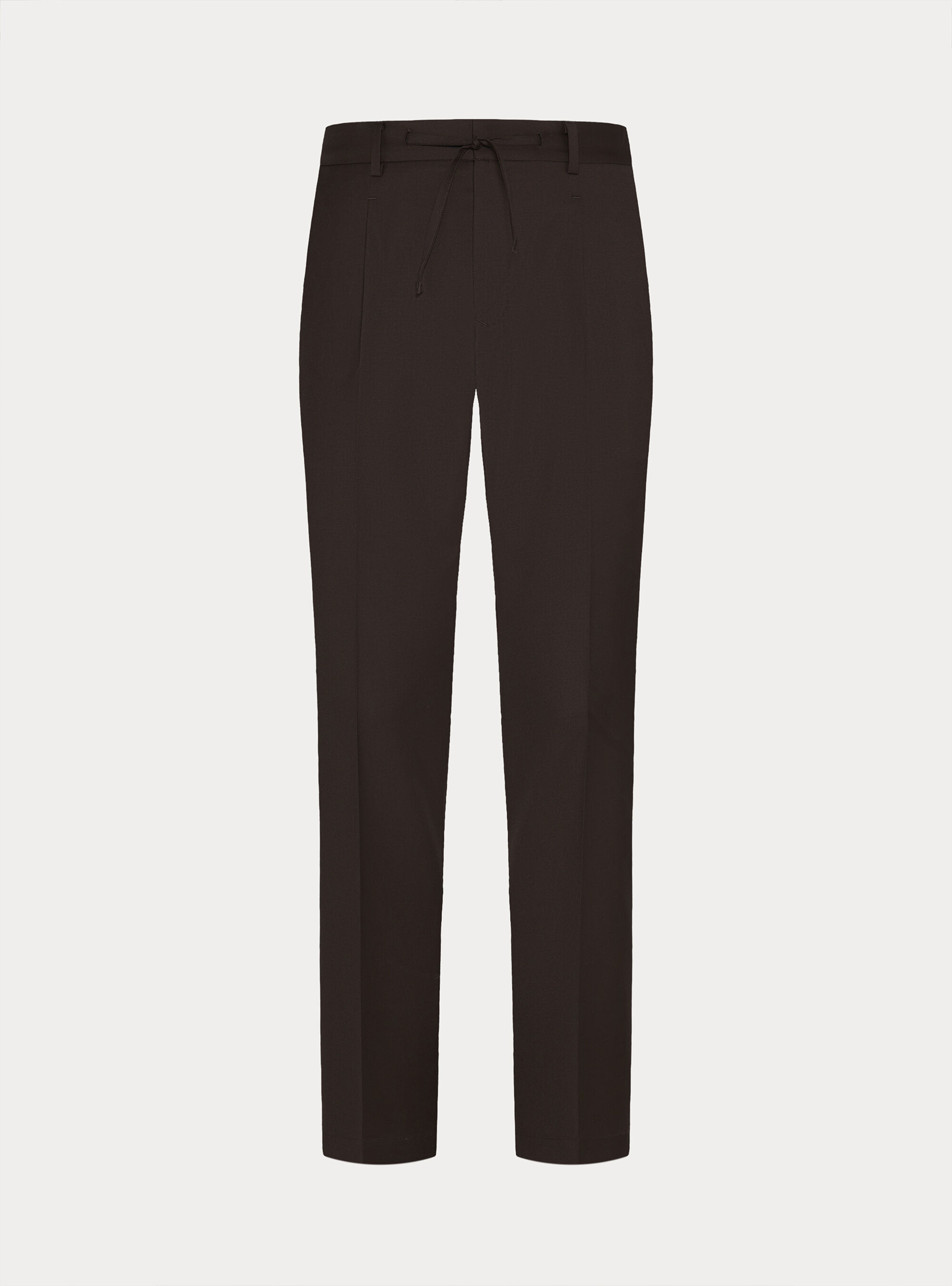 VBC wool drawstring trousers, MARRONE 0508C