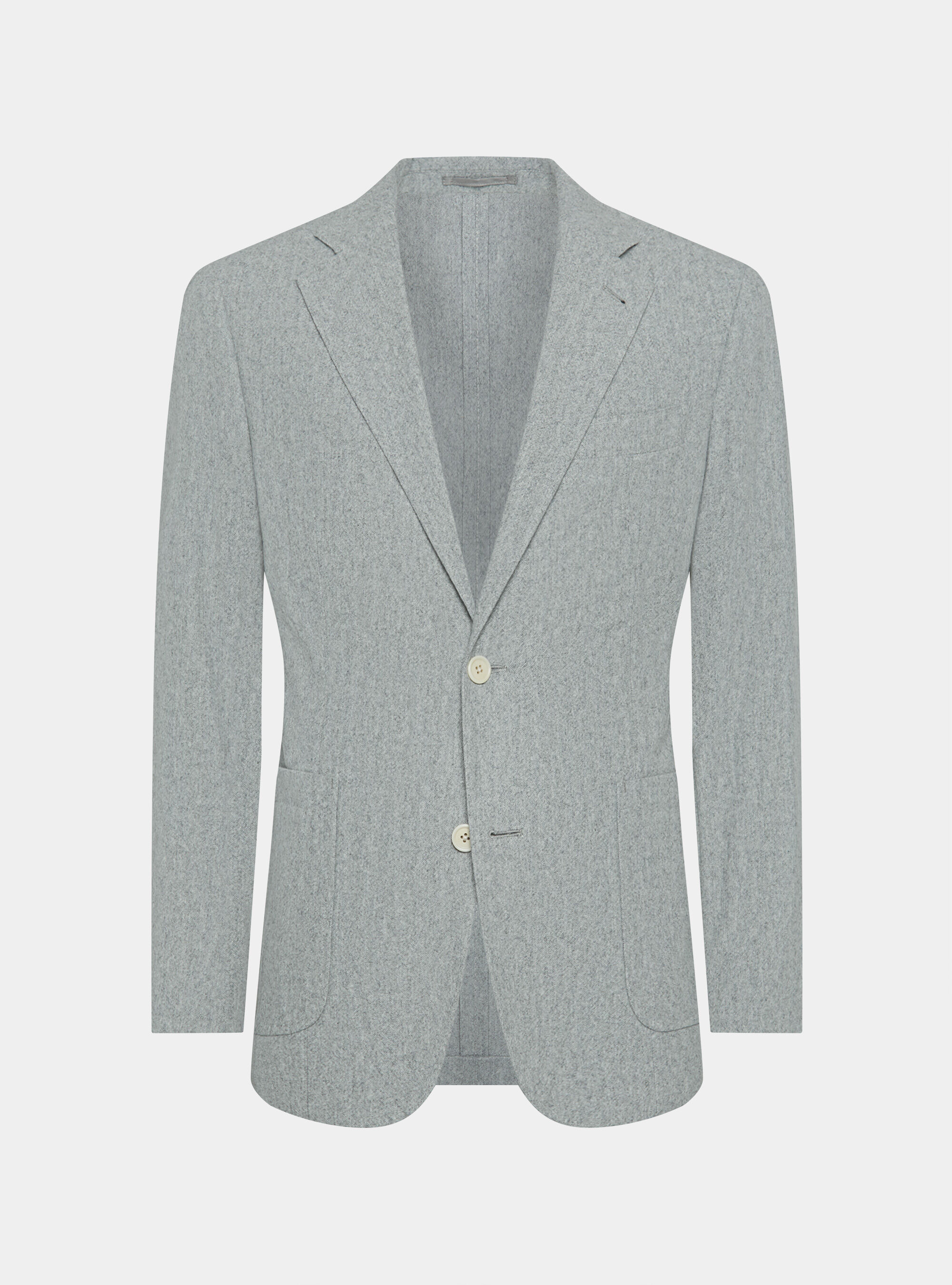 Flannel blazer Duemilagori, LIGHT GREY MELANGE
