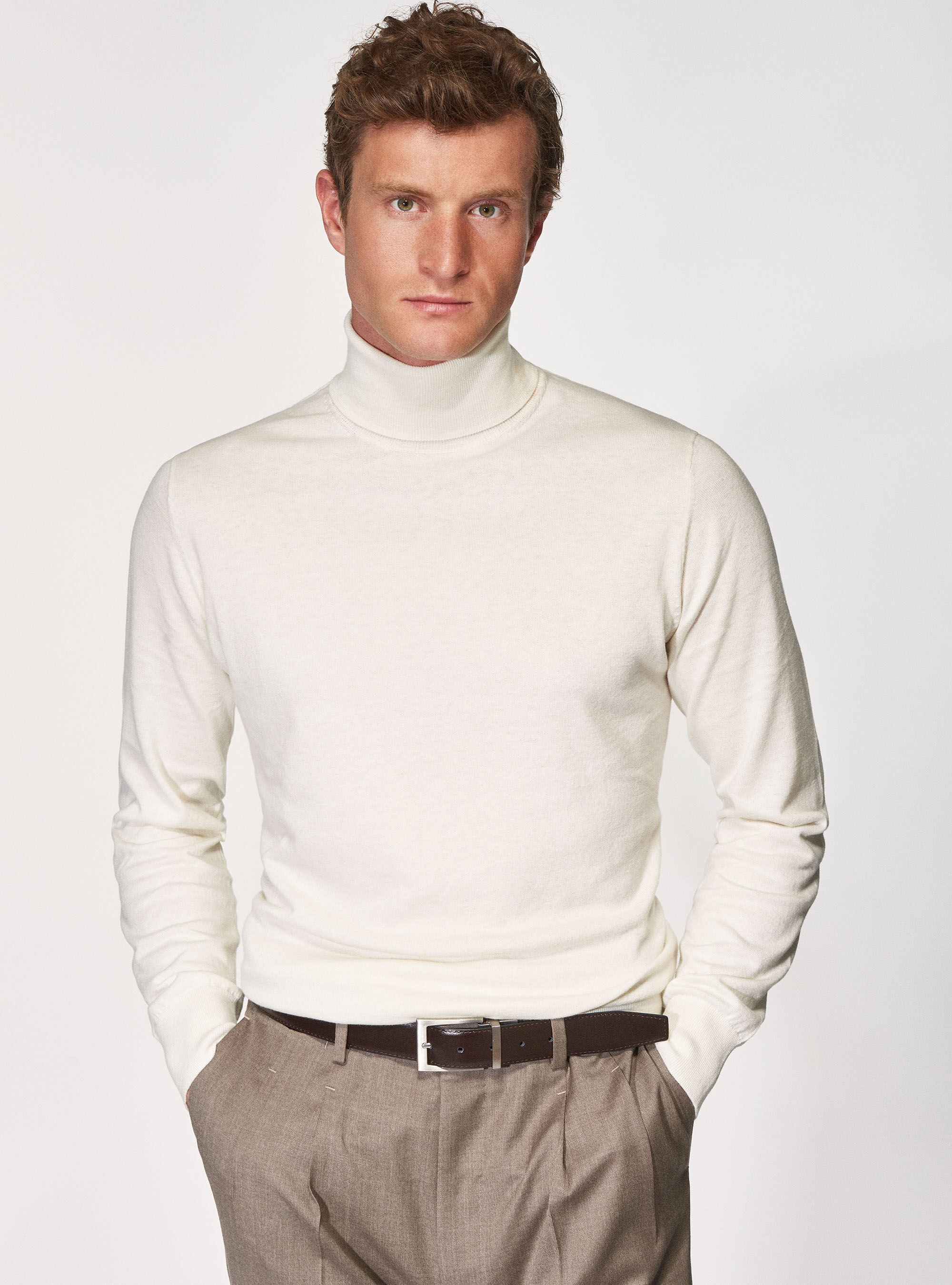 Dolcevita uomo cashmere clearance bianco