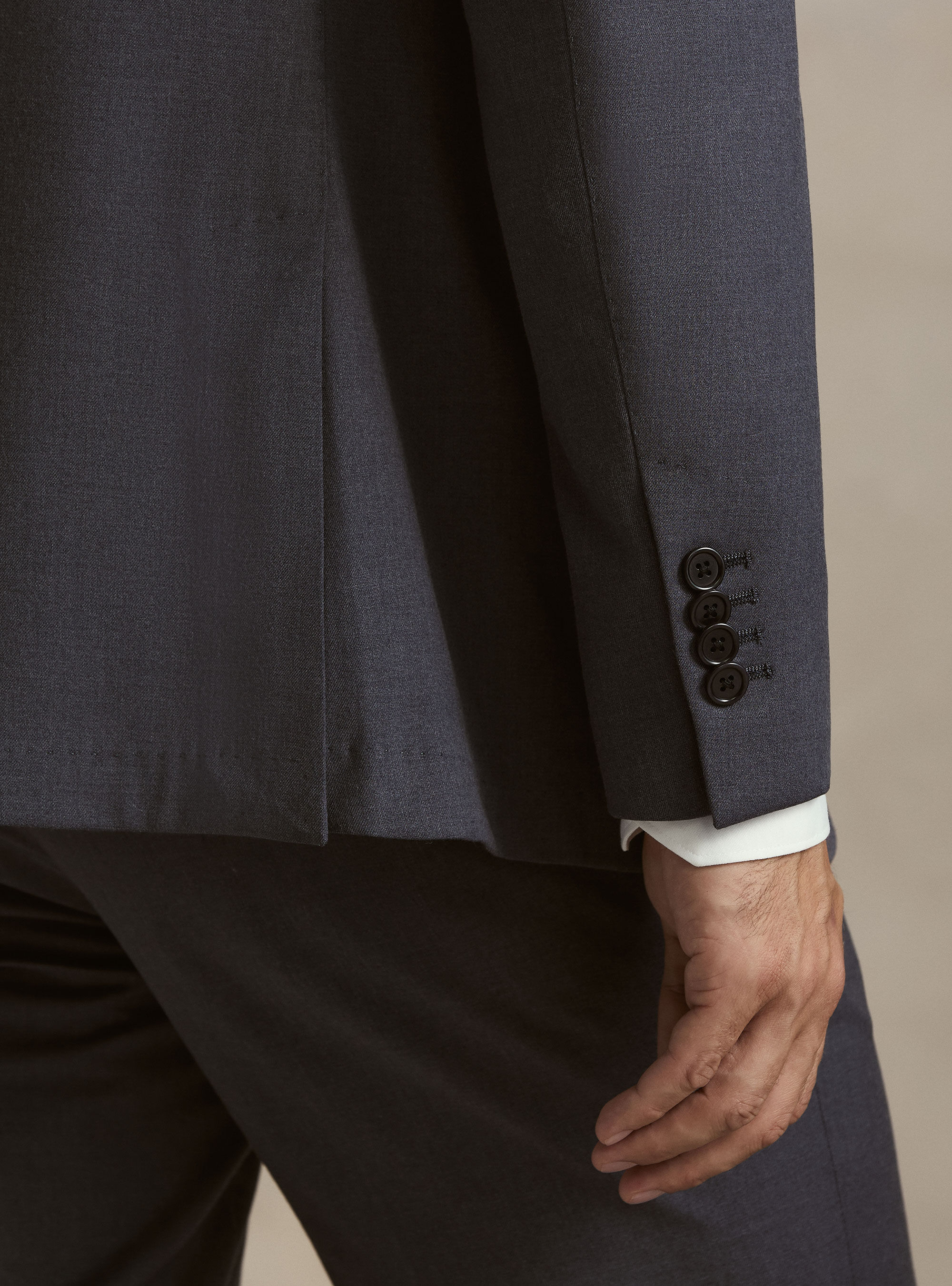 Slim fit classic suit blazer, INK