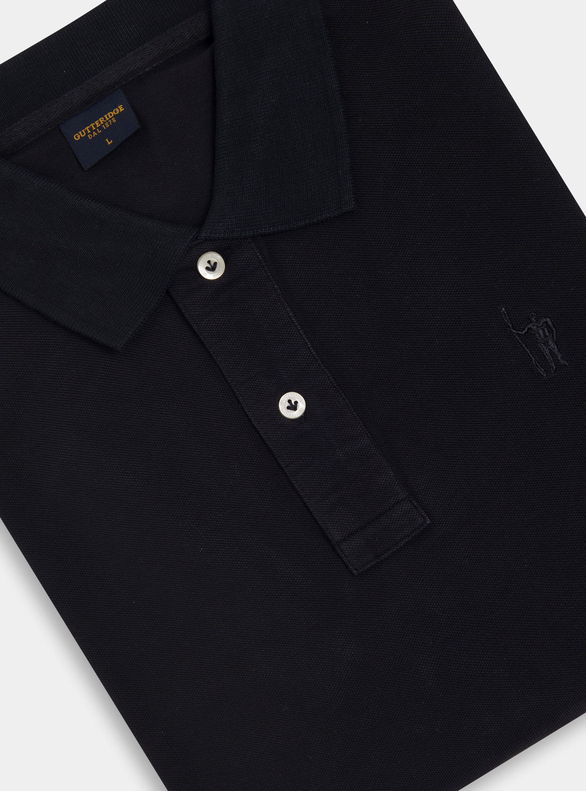 Classic pique polo shirt, BLACK