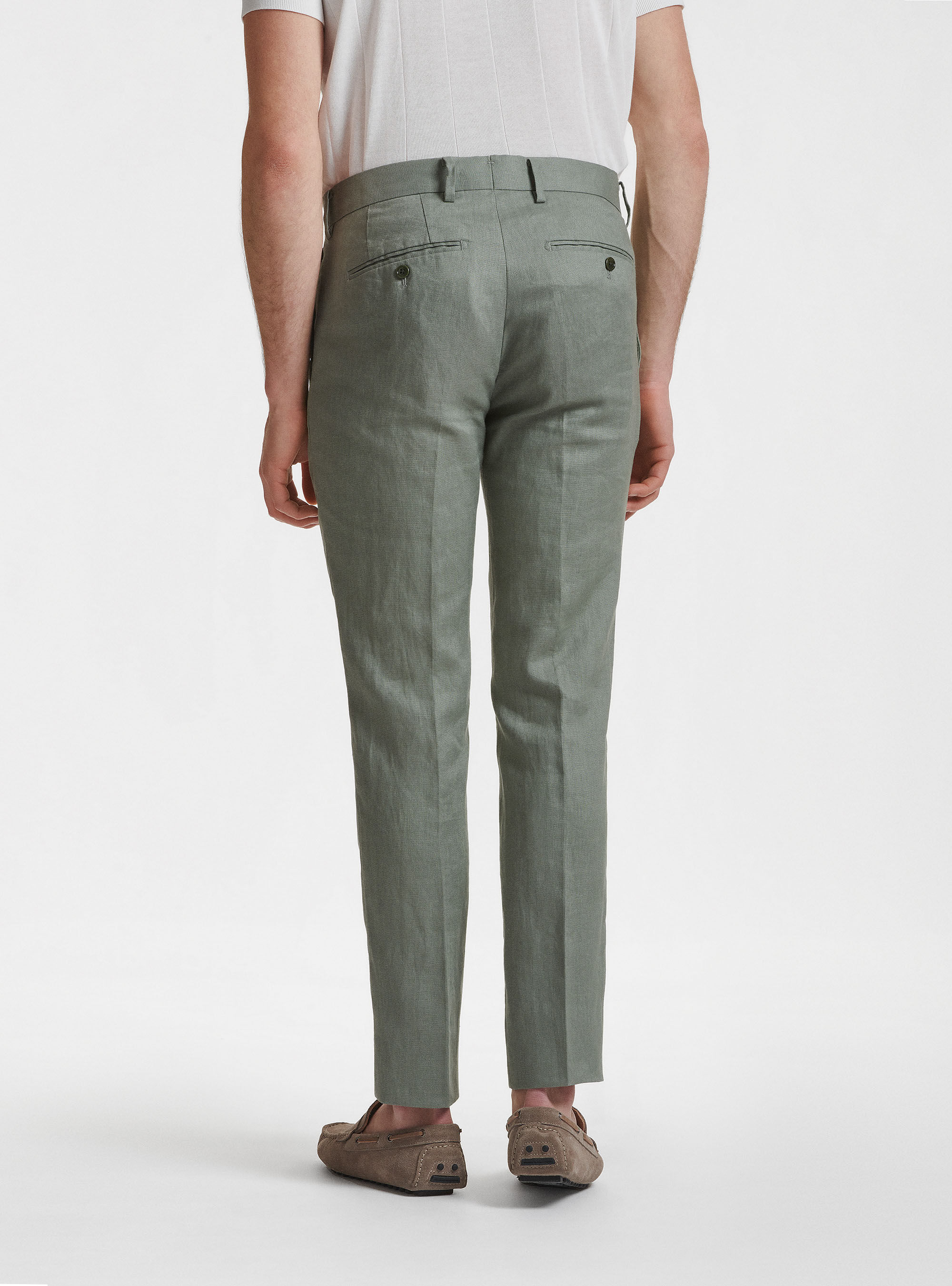 Pure linen suit trousers