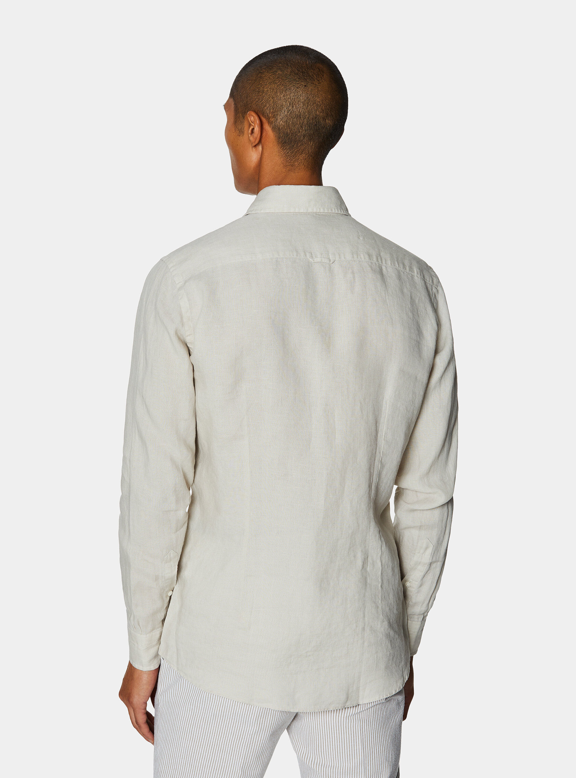 Camicia in puro lino, ECRU 0536C