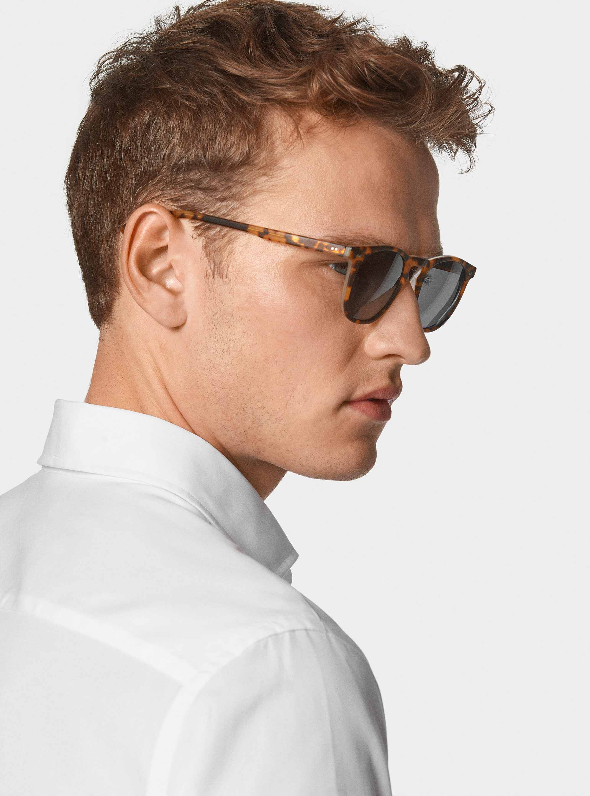 Camicia in fil a fil di cotone, BIANCO