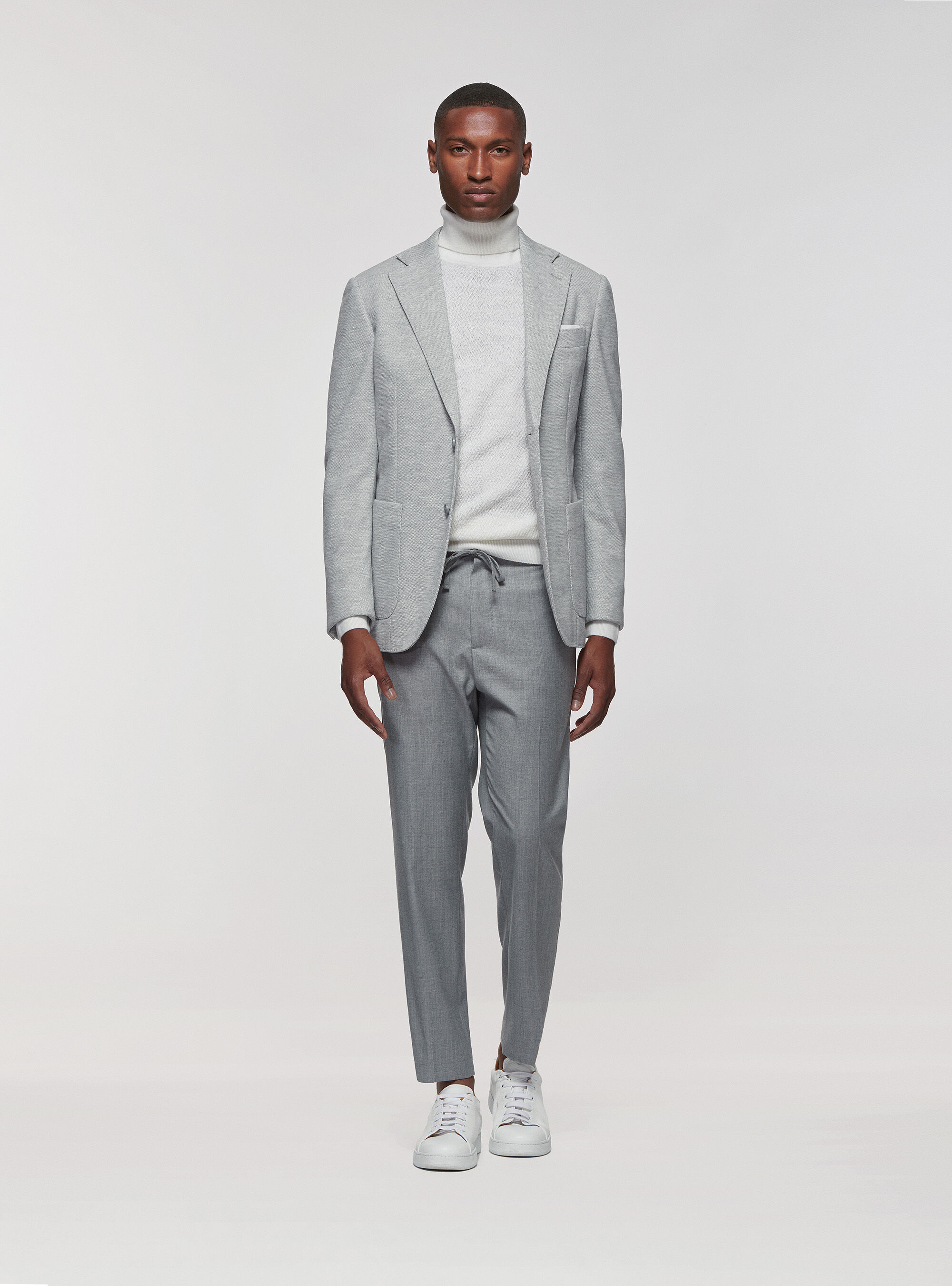 White jersey discount blazer