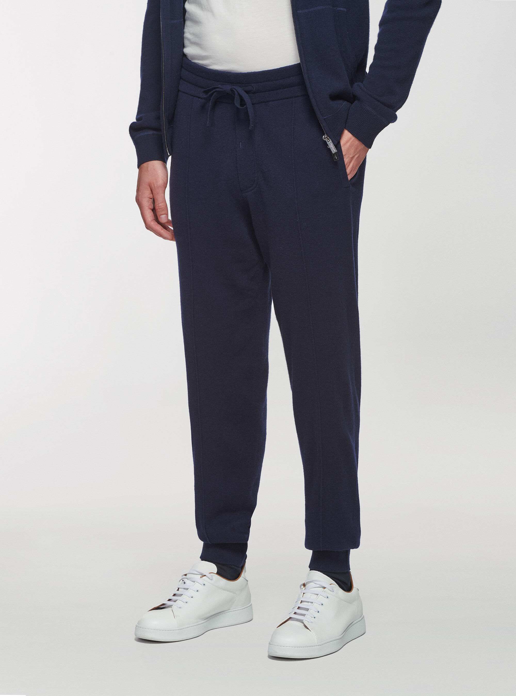 Lambswool and cashmere joggers