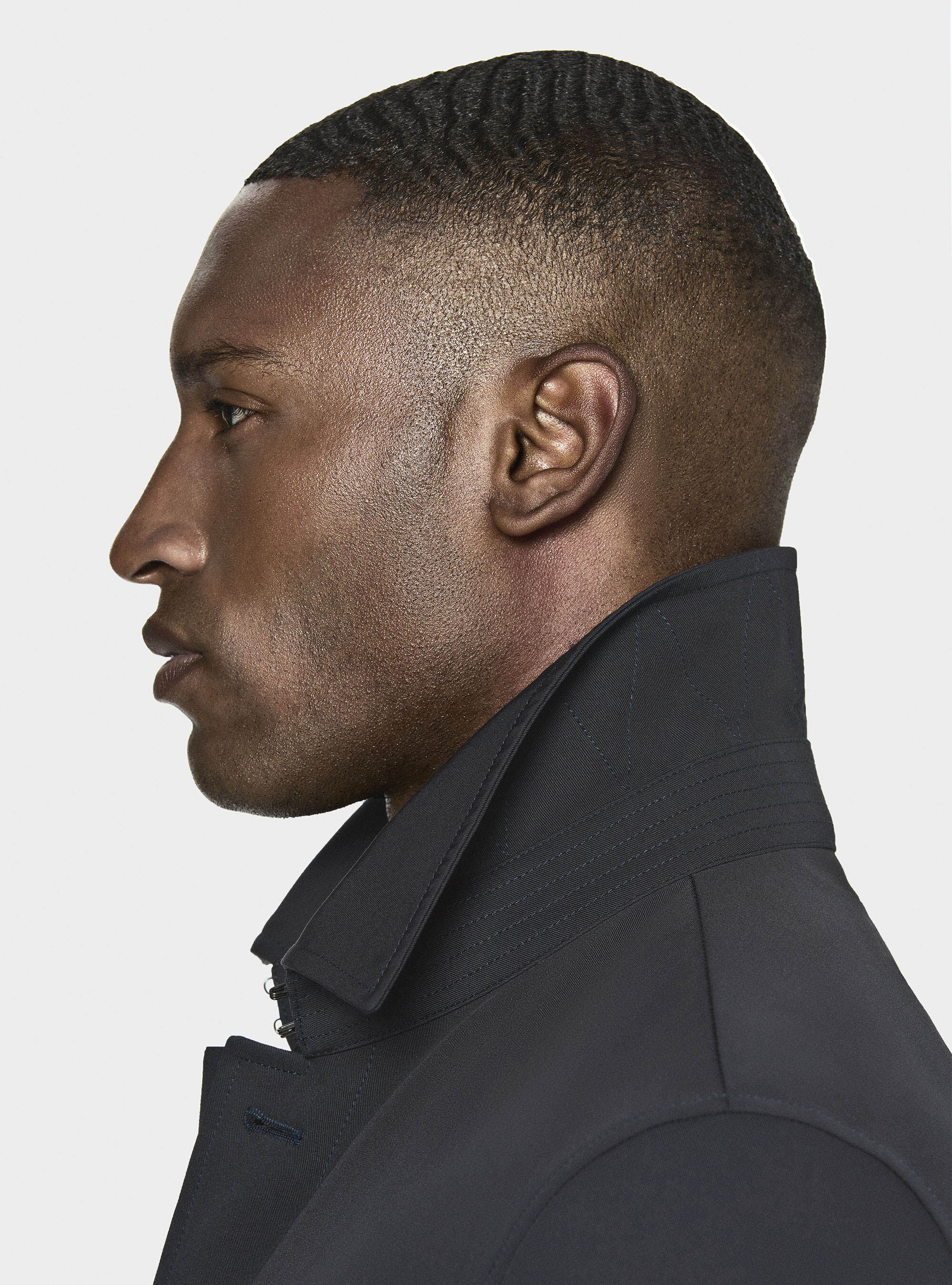 Impermeabile monopetto in misto cotone, BLU NAVY