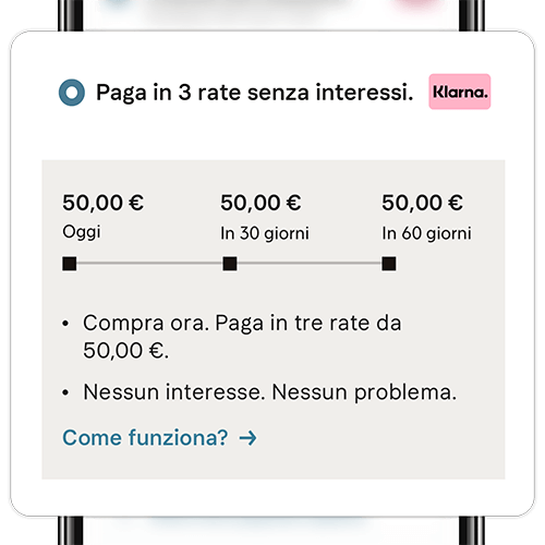 Compra ora, paga con Klarna