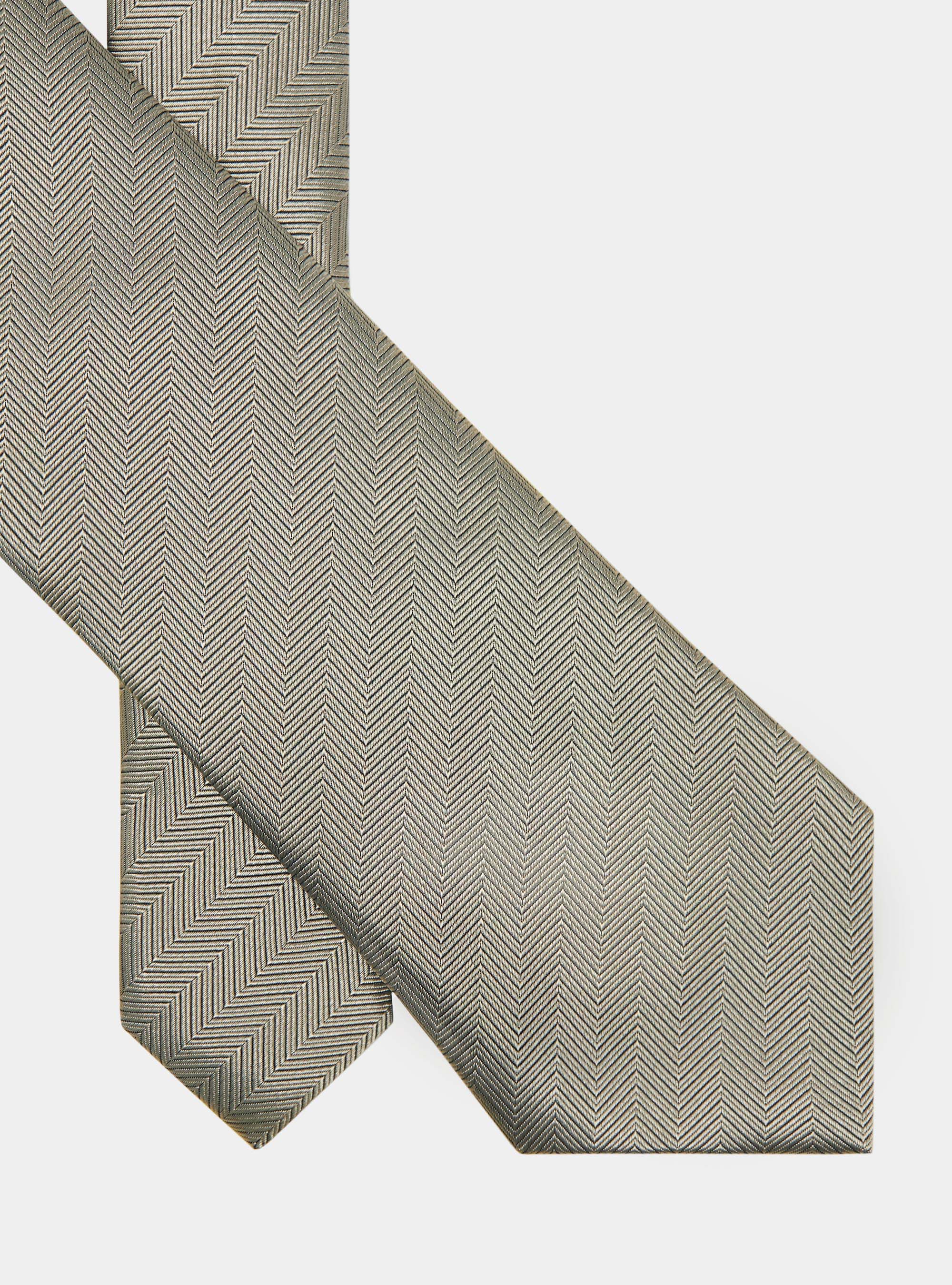 Cravate en soie à chevrons, Ã CRU