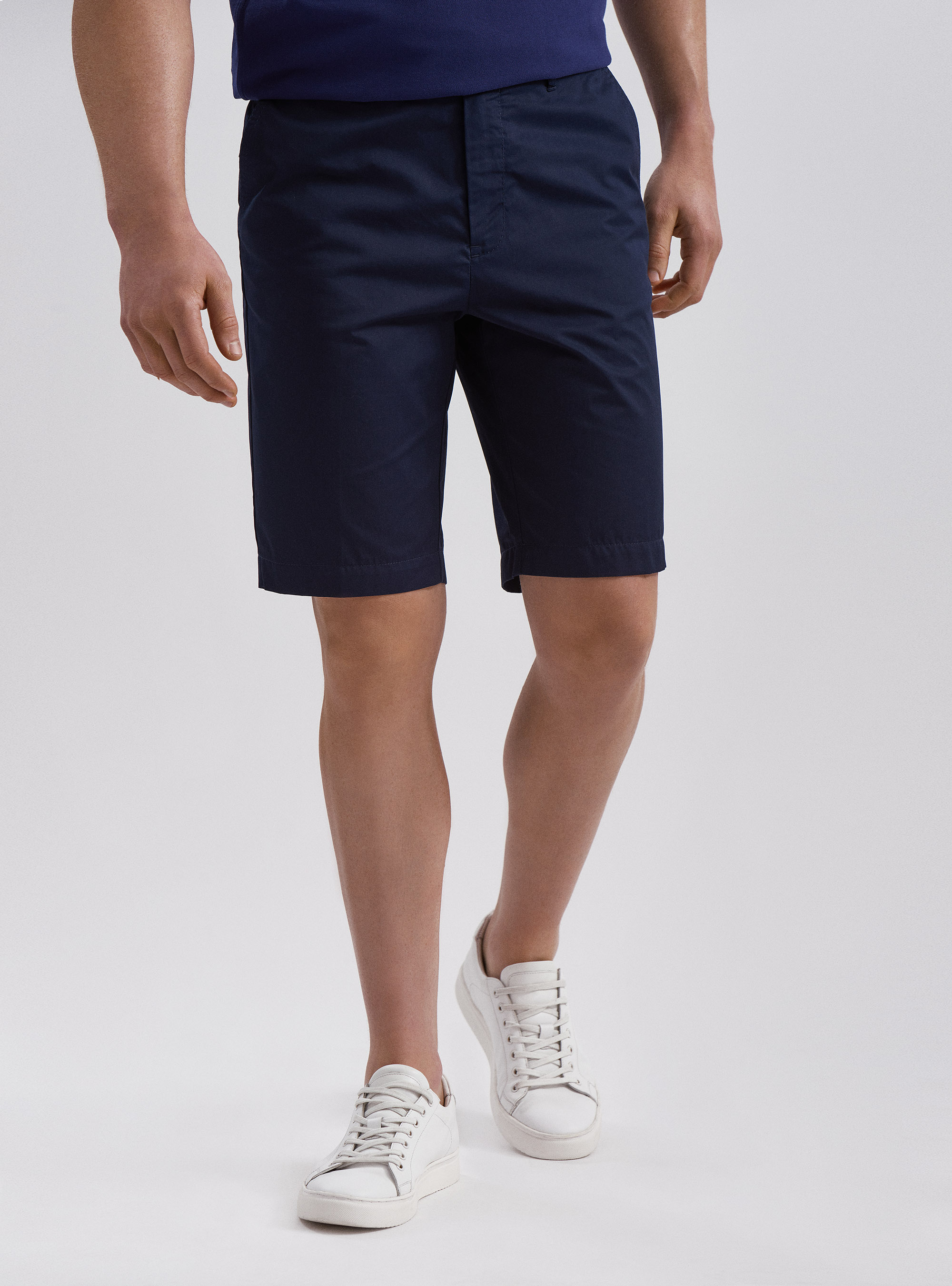 Bermuda in twill di cotone leggero, BLU NAVY