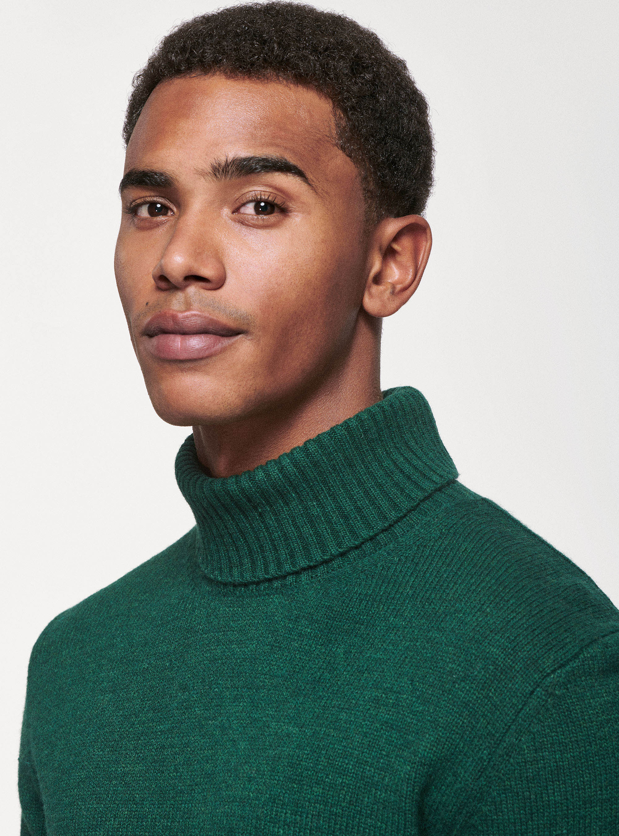 Wool-blend sweater, GREEN