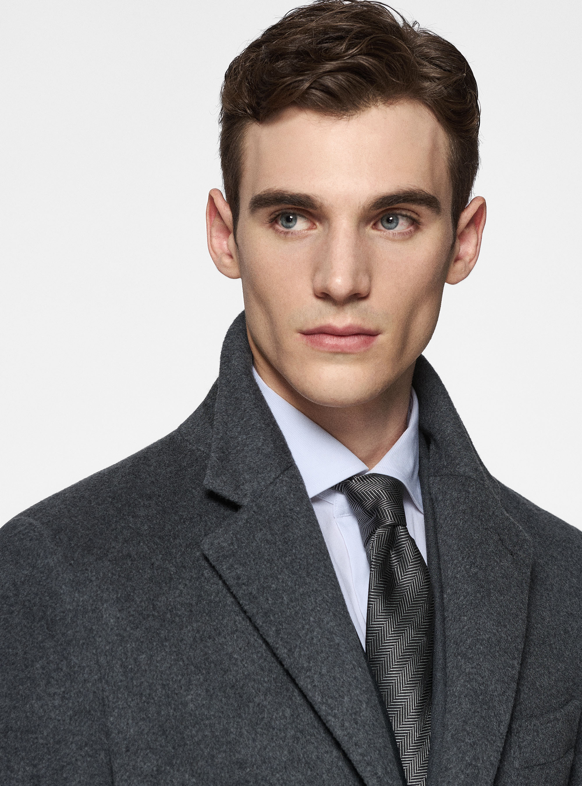 Cappotto in lana e cashmere, ASFALTO