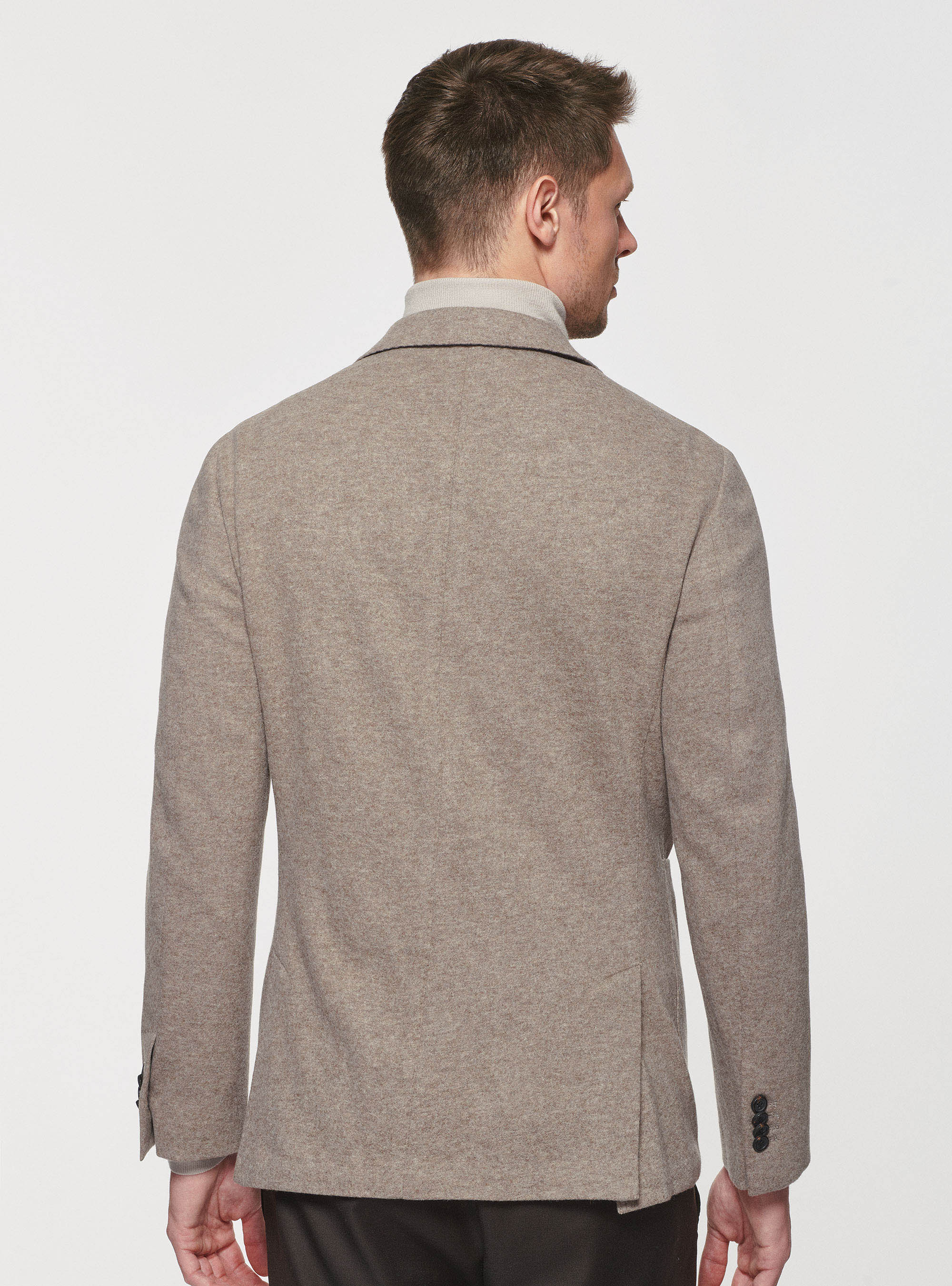 Giacca sfoderata in pura lana, ECRU