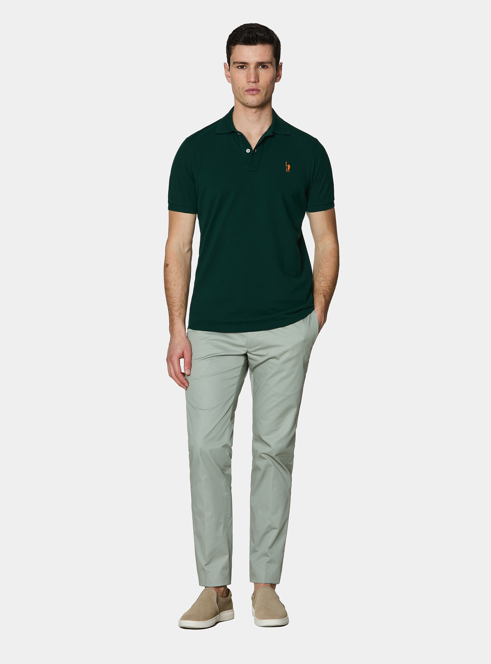 Classic piqu&eacute; polo shirt, OLIVE