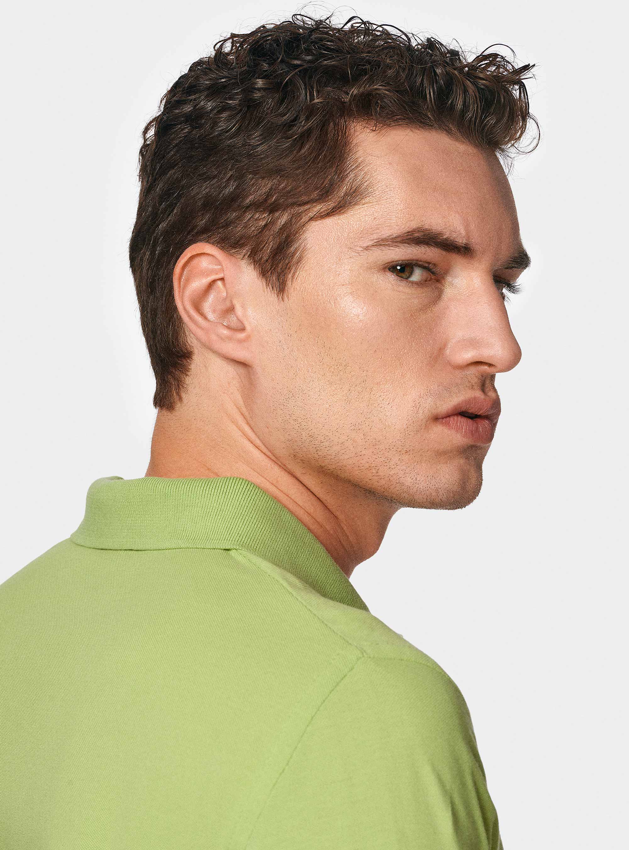 Polo classique en piqué, 0620C VERDE CHIARO