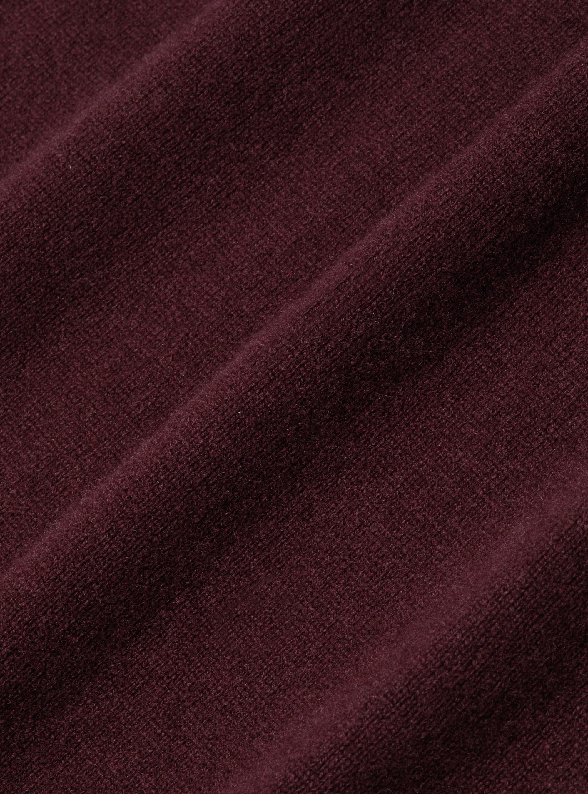 Maglia girocollo in lambswool e cashmere, BORDEAUX