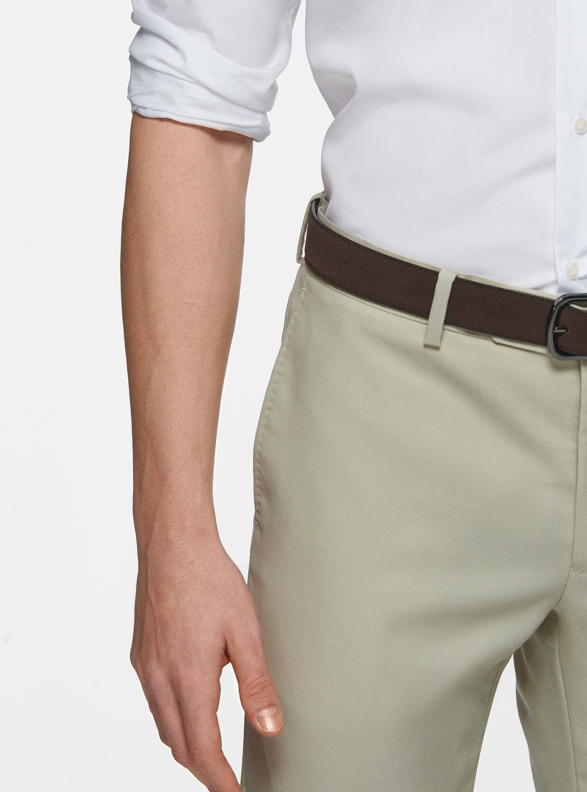 Chemise en coton fil à fil, BLANC