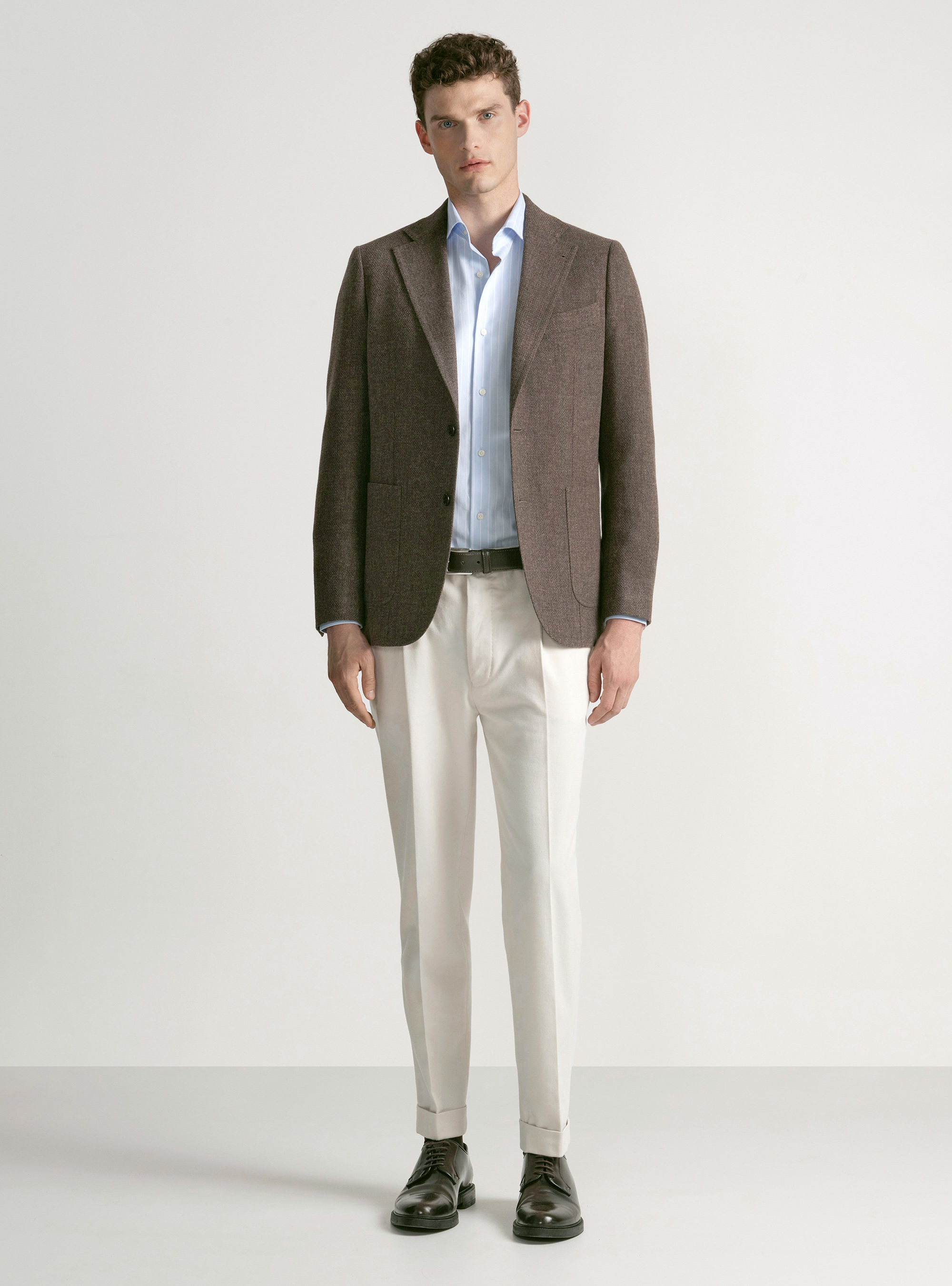 Americana de lana de algodón y cachemira, BARRO