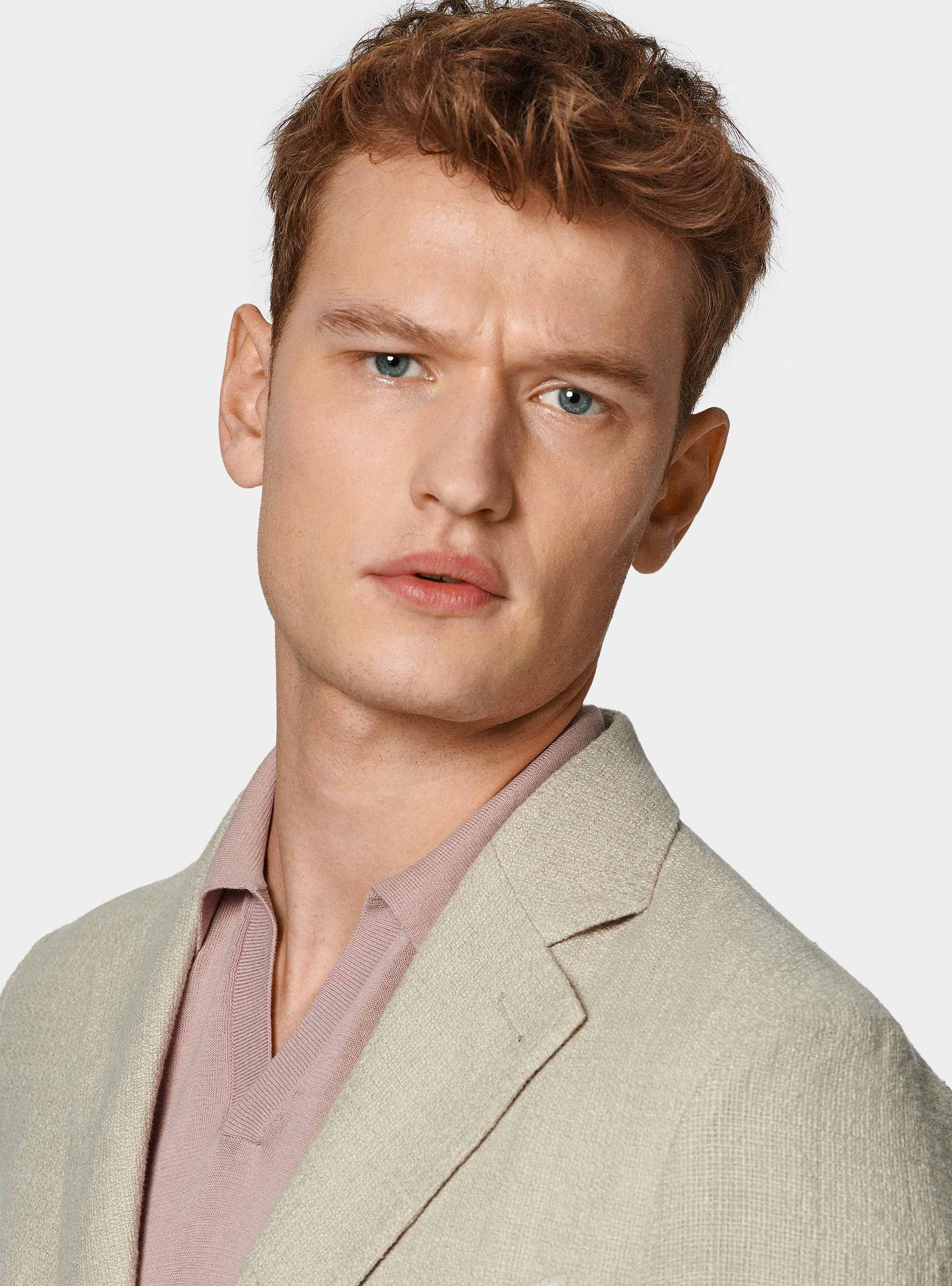 Veste en cr&ecirc;pe de lin, SABLE