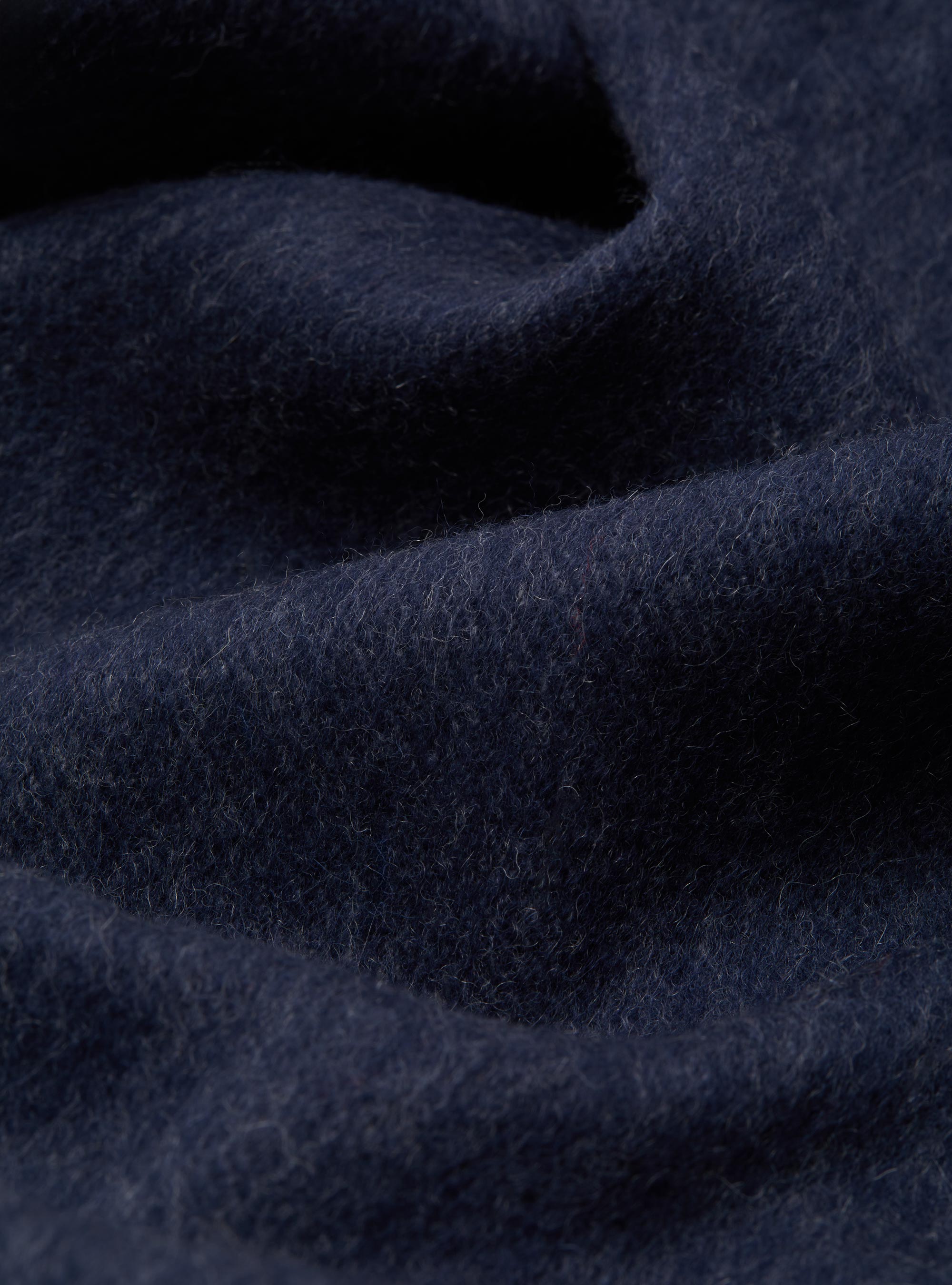 Sciarpa double face in lana e cashmere, BLU NAVY