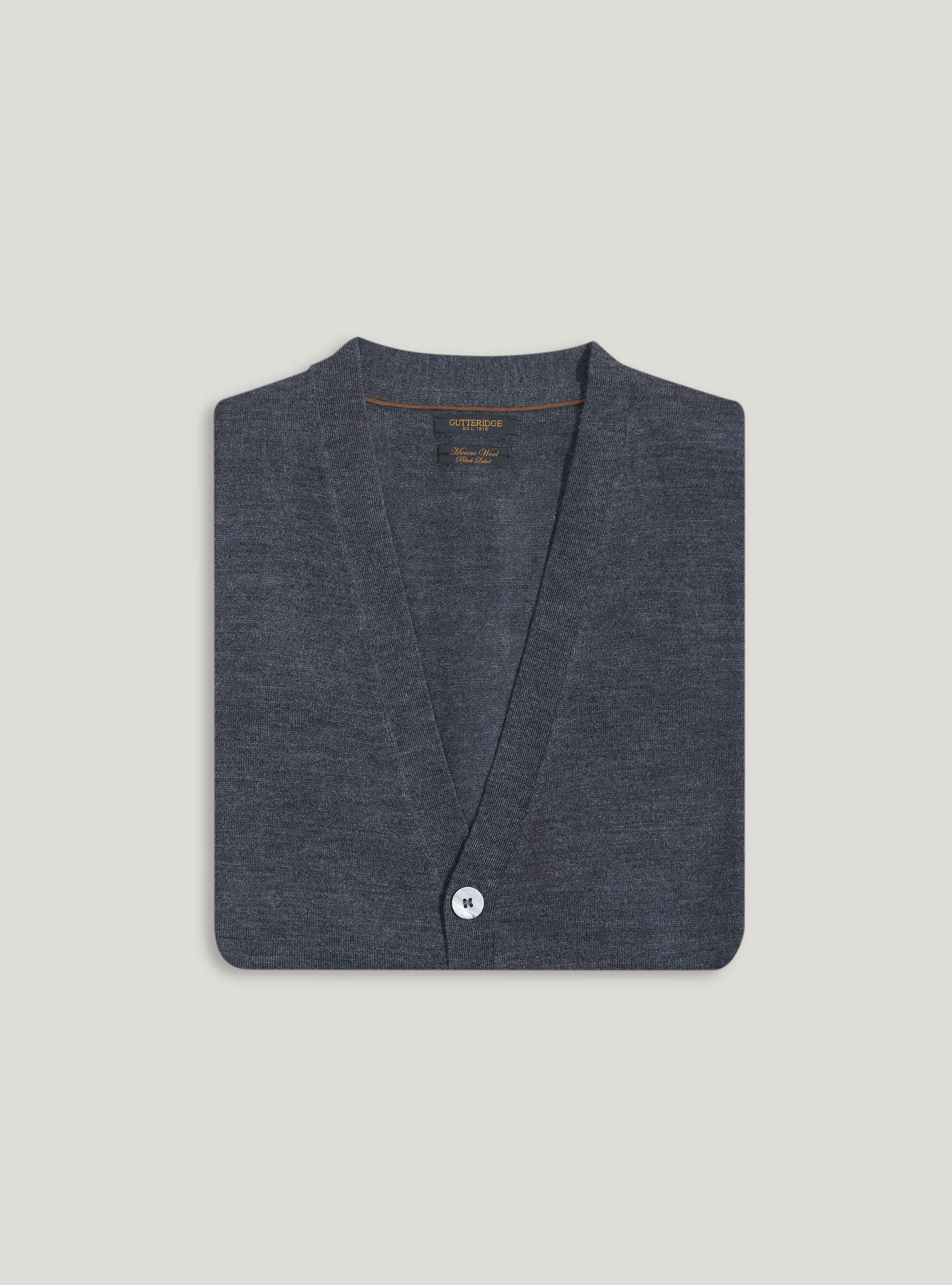 Gilet di maglia in pura lana merino extrafine, ASFALTO