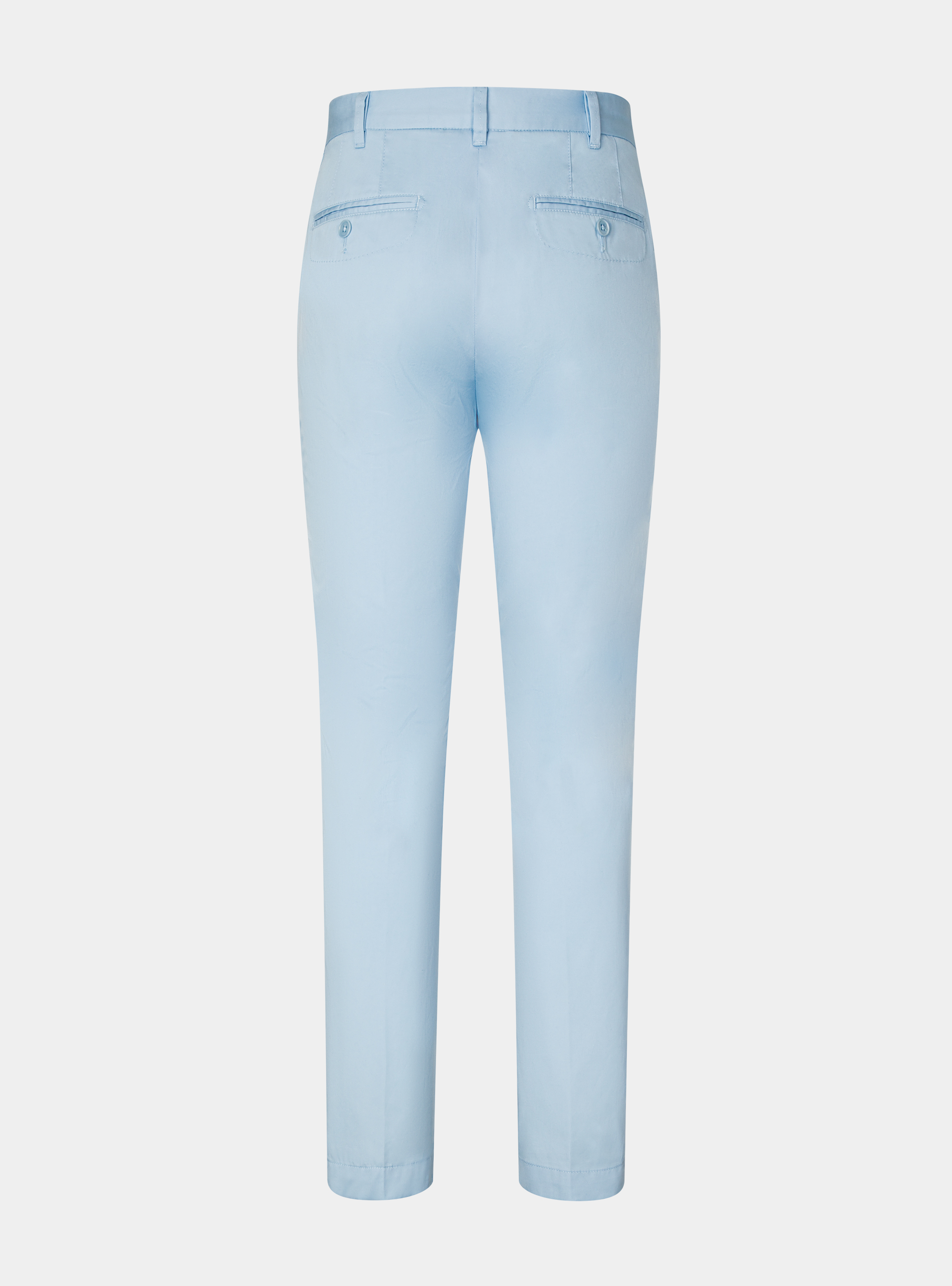 Pantaloni slim fit in twill leggero, AZZURRO