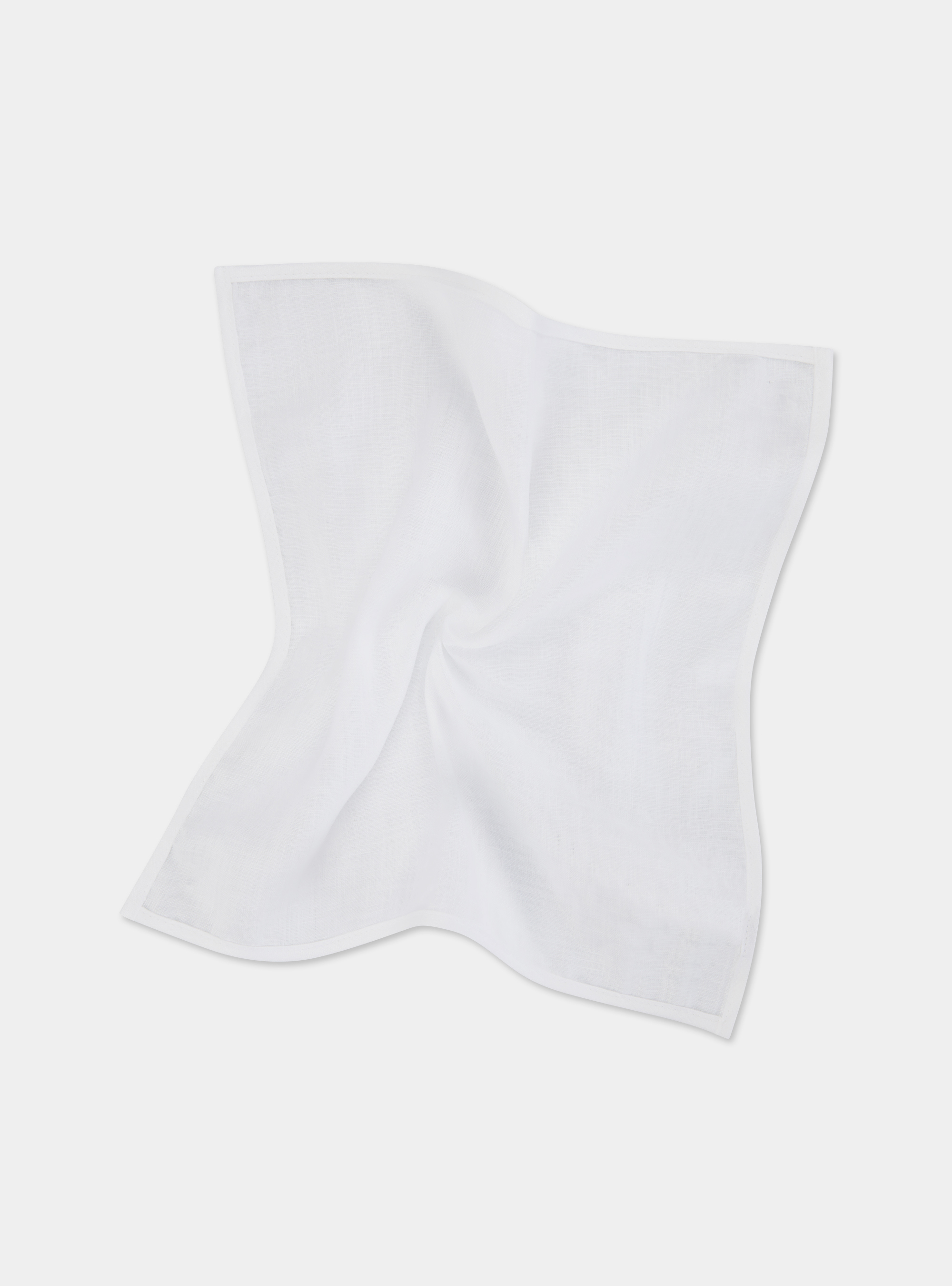 Taschen-Pochette aus Leinen, BIANCO 0099C