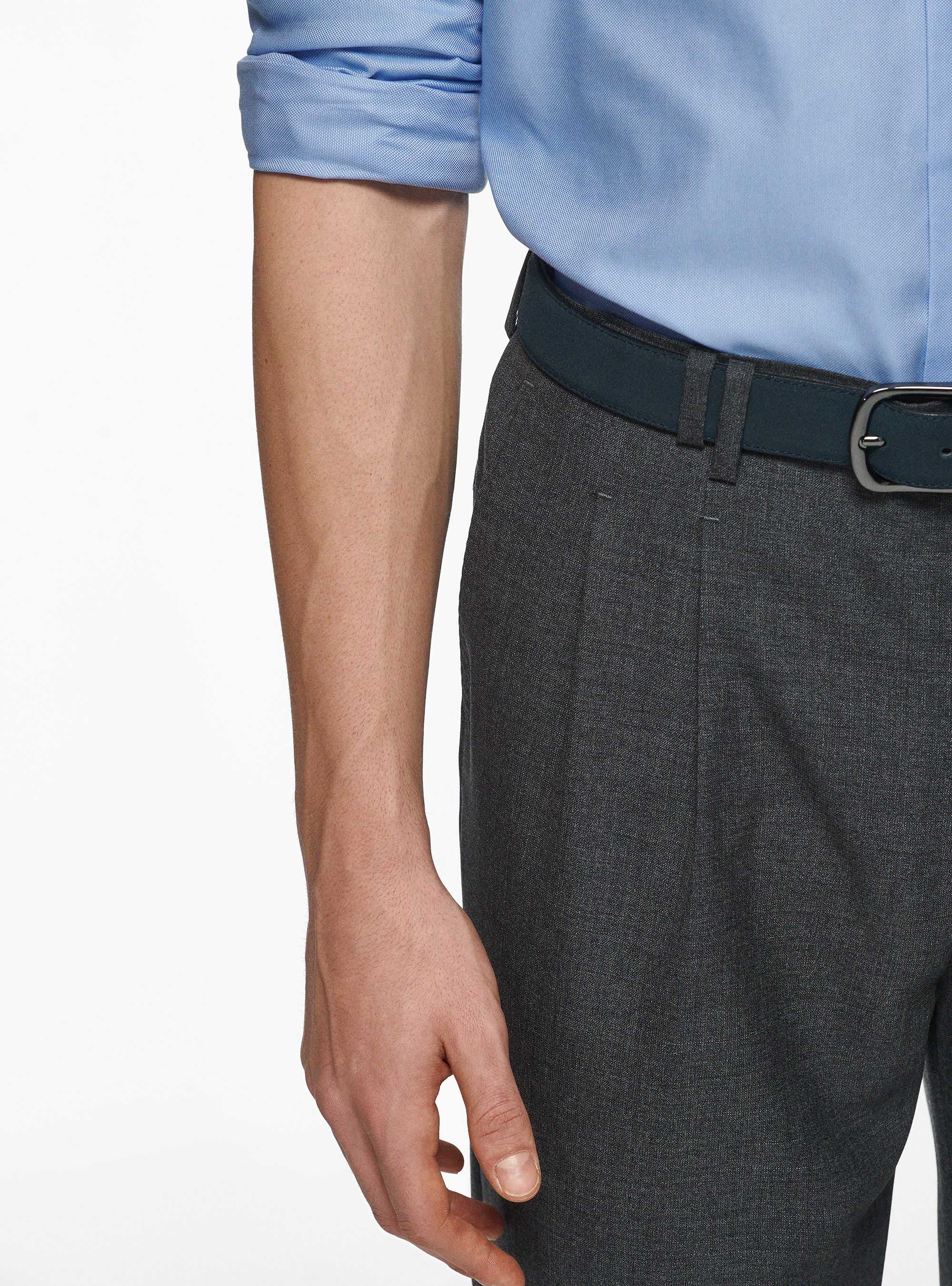 Camicia in cotone oxford, AZZURRO