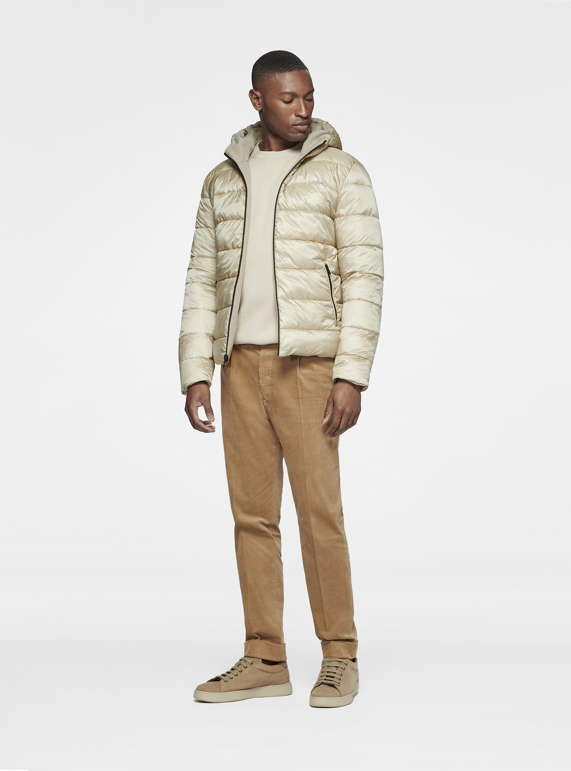 Giubbino reversibile con cappuccio, SABBIA