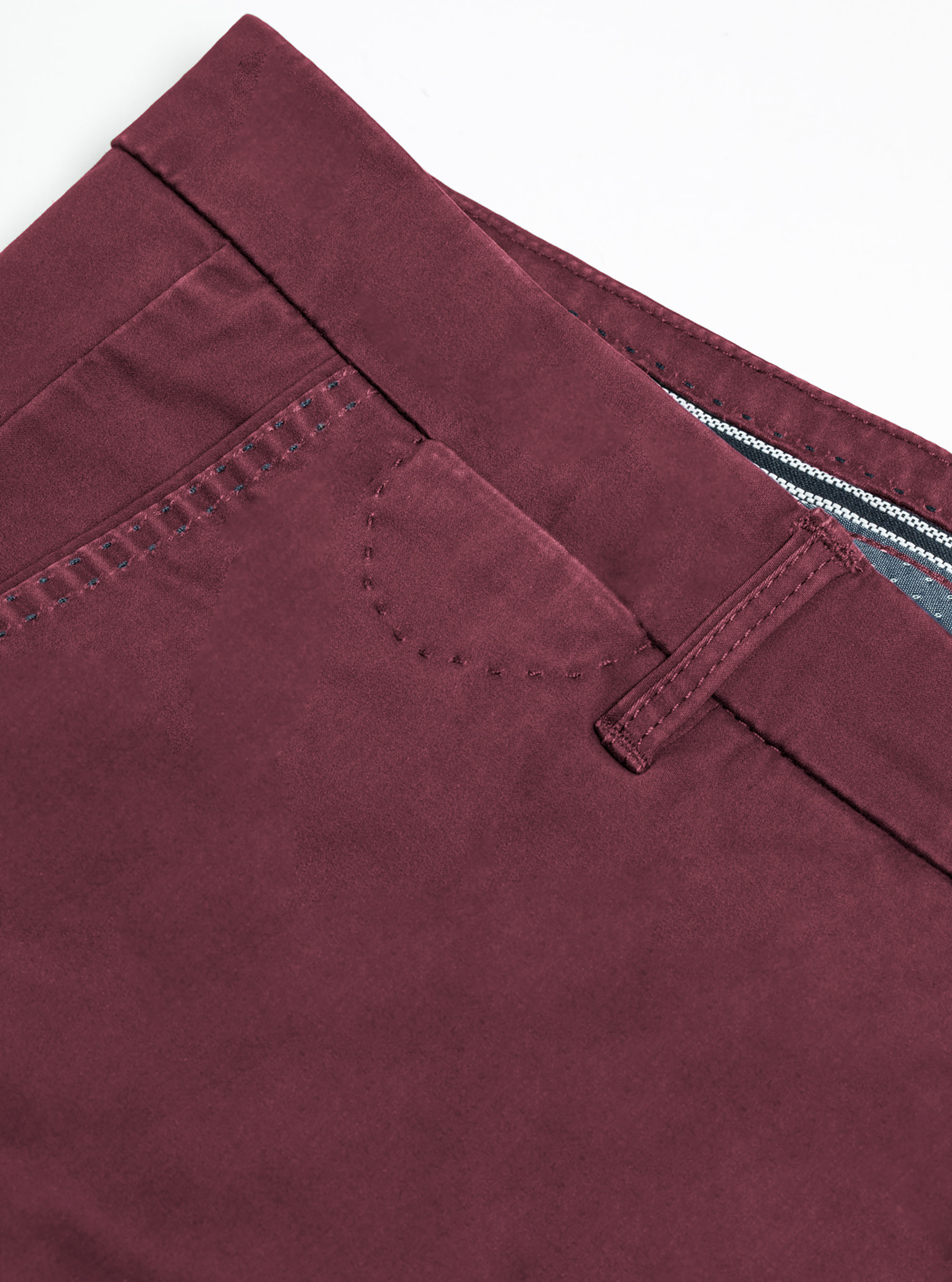 Stretch cotton chino trousers, BORDEAUX