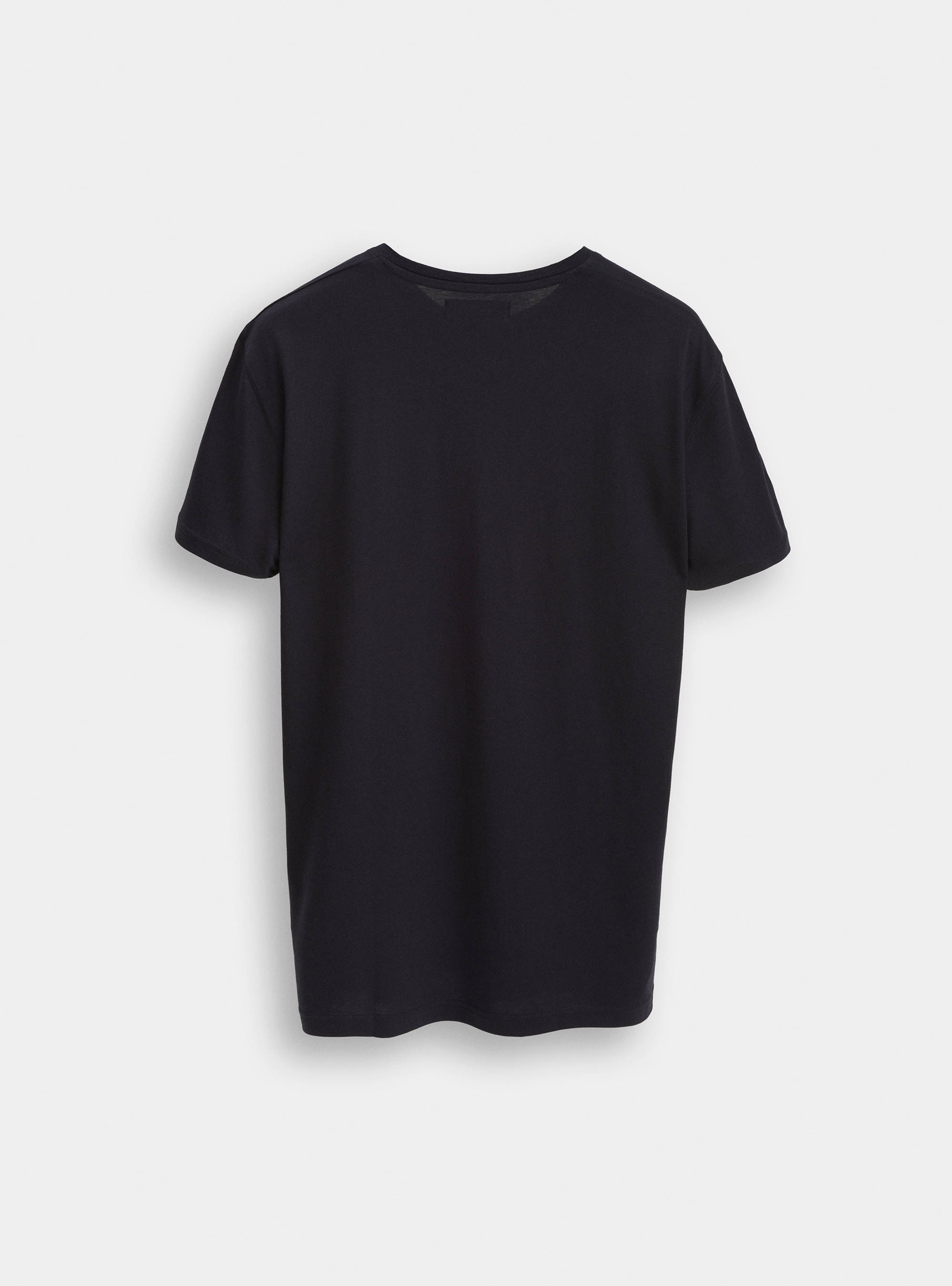 Maglietta mezza manica 100% cotone supima, BLU NAVY