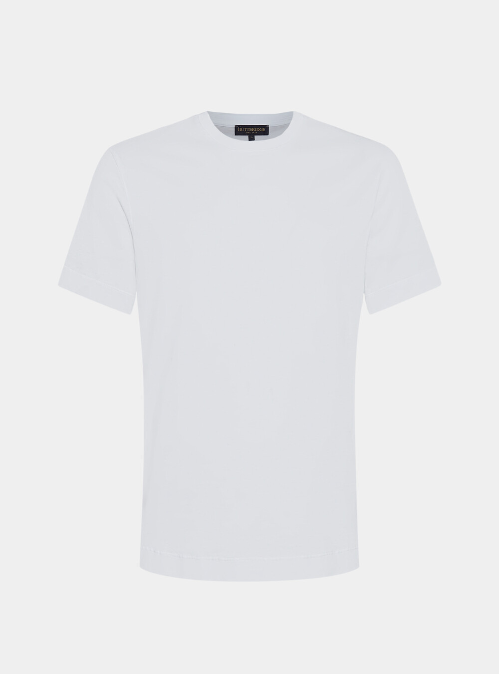 Camiseta de media manga de hilo Lisle, BLANCO