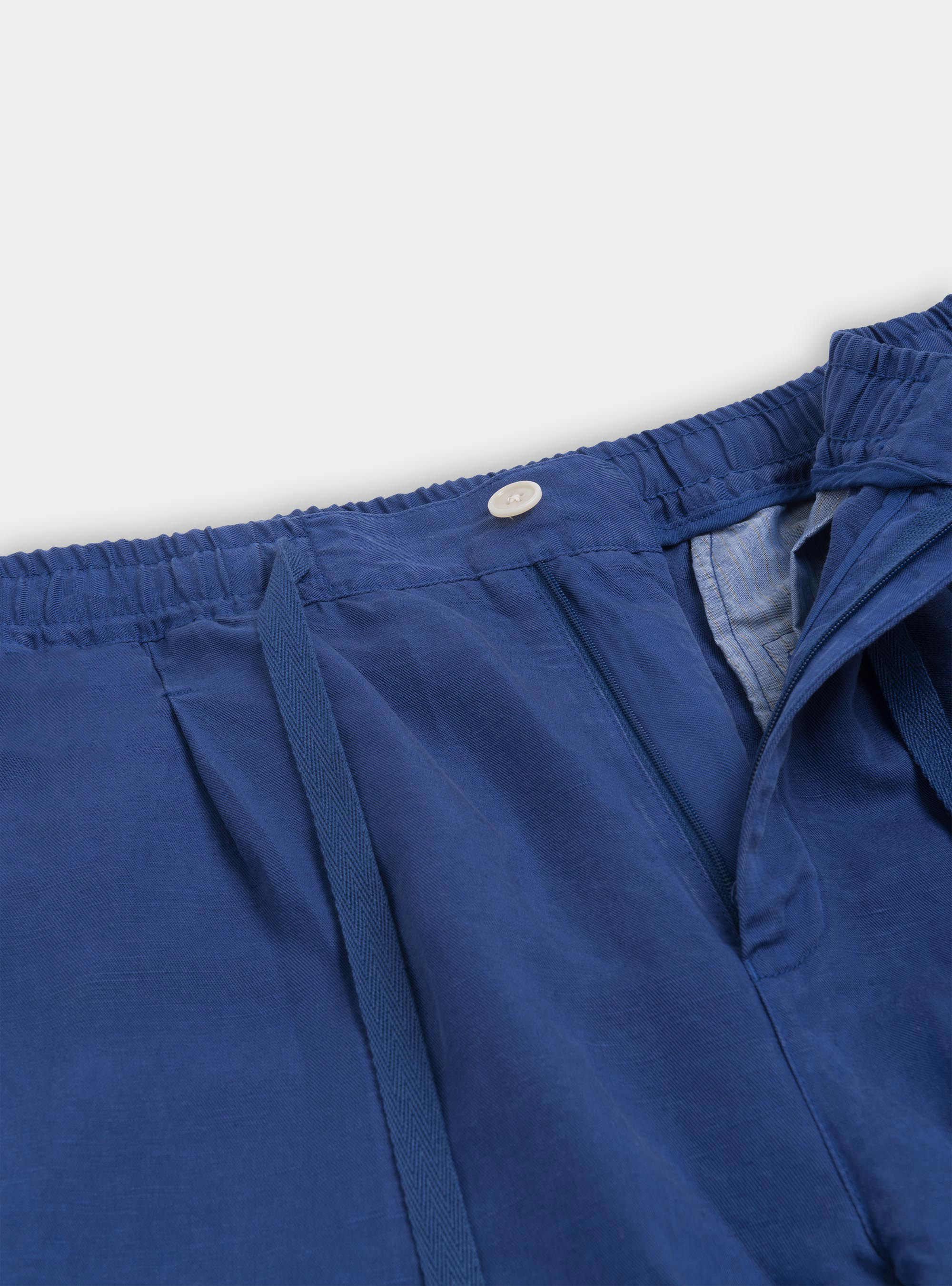 Bermudas teñidas con cordones, AZUL MEDIO