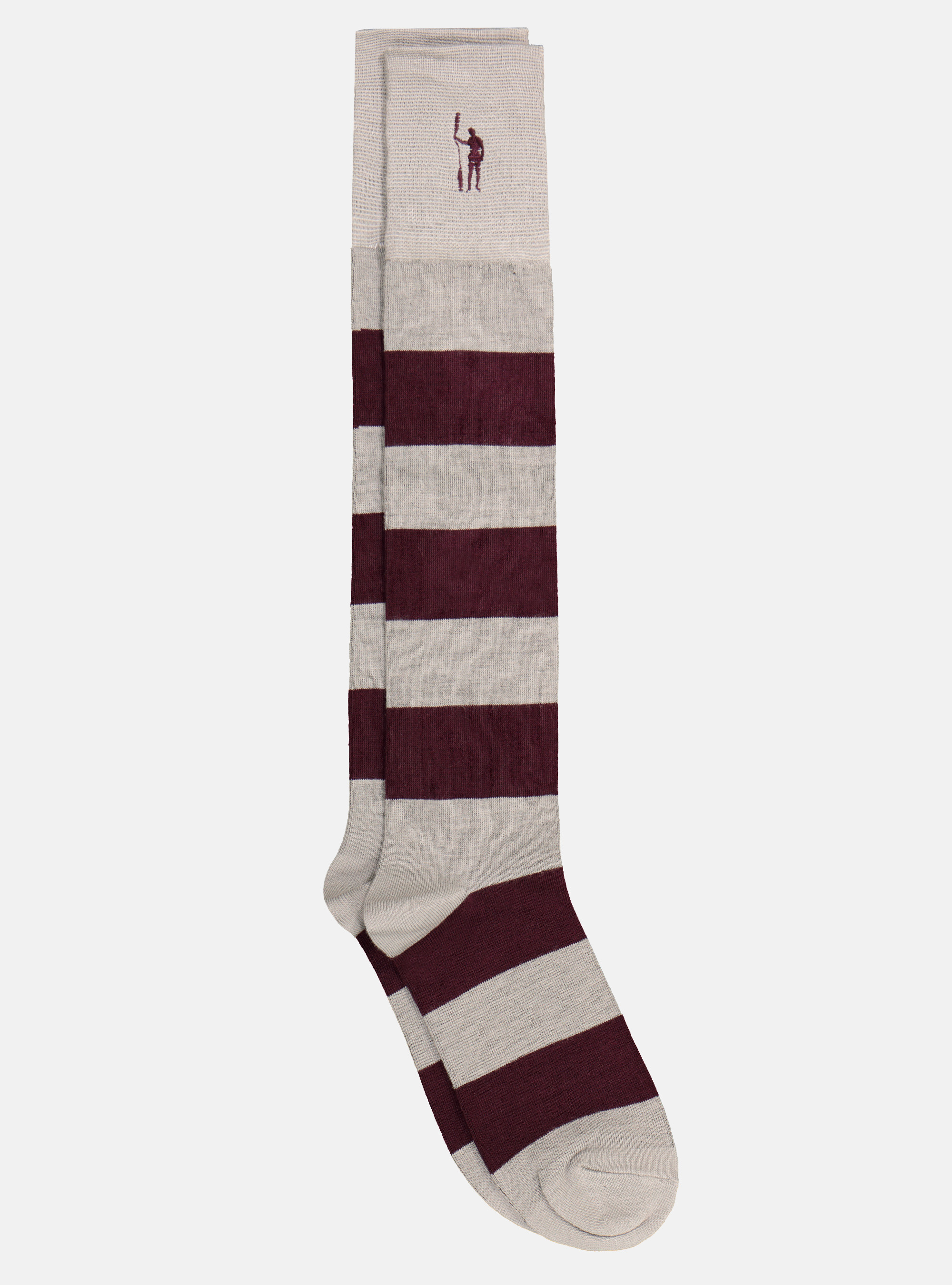 Striped long socks, GREY