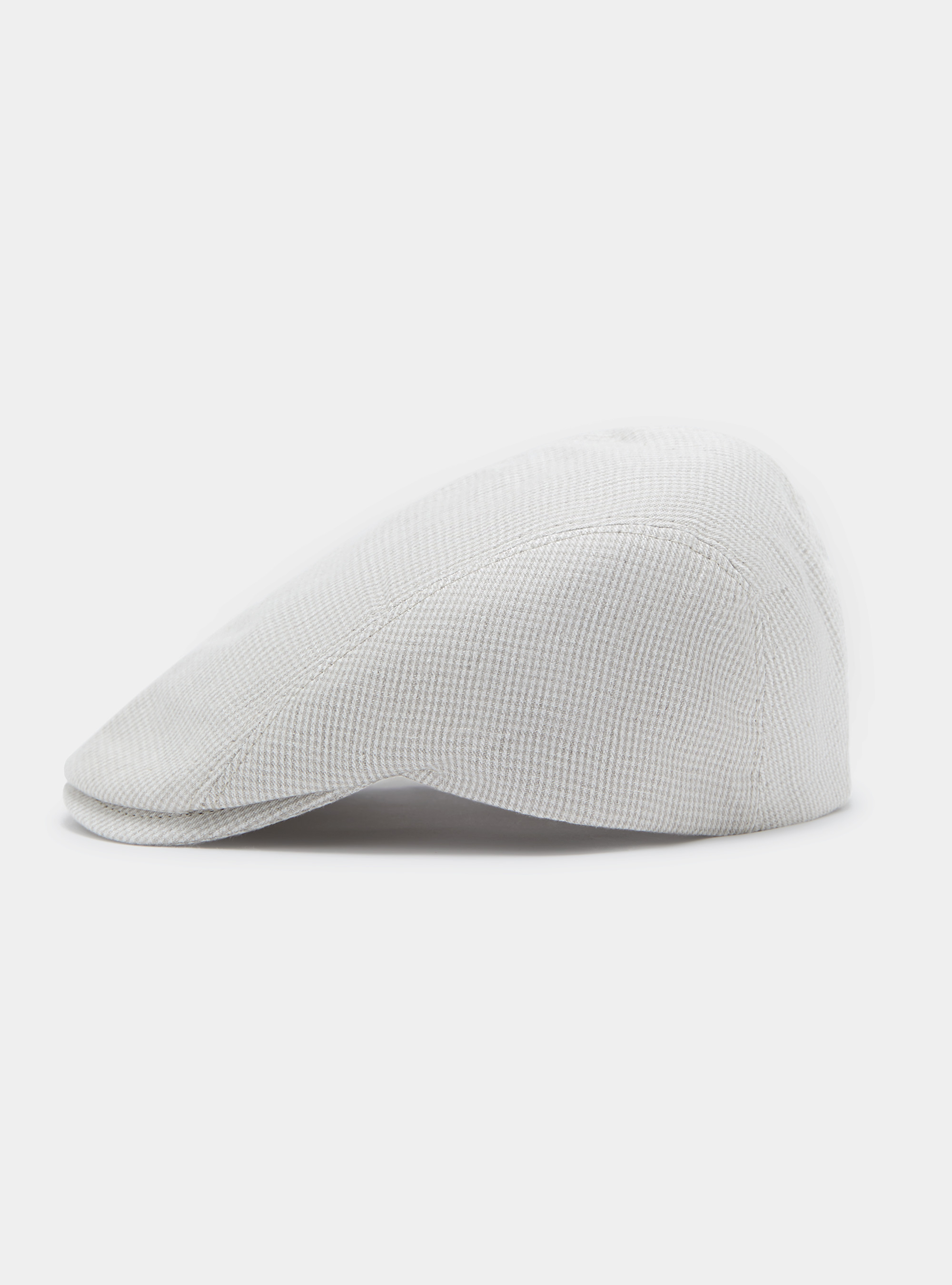 Coppola in puro lino pied de poule, SABBIA