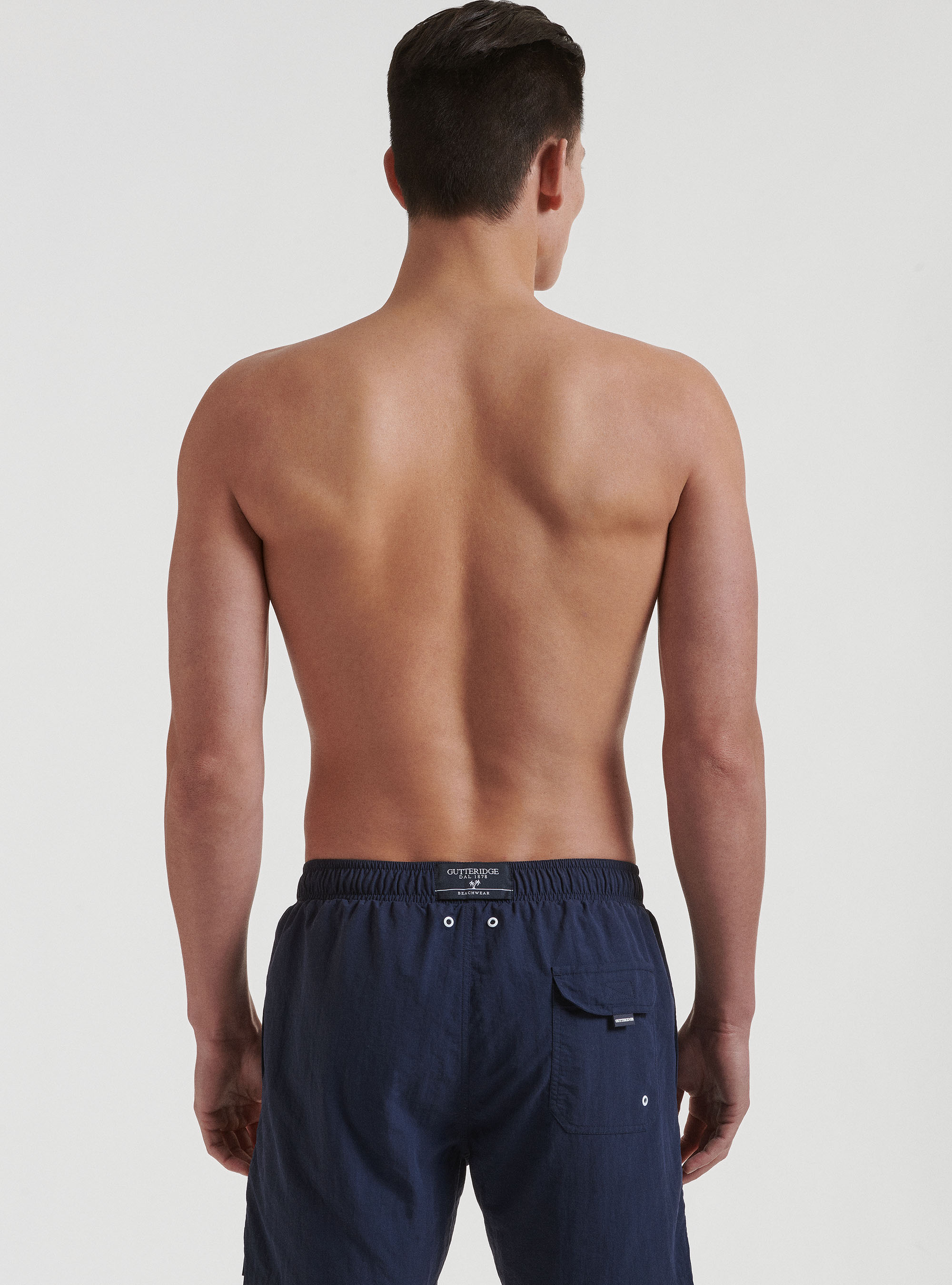 Bañador de color liso, AZUL MEDIO