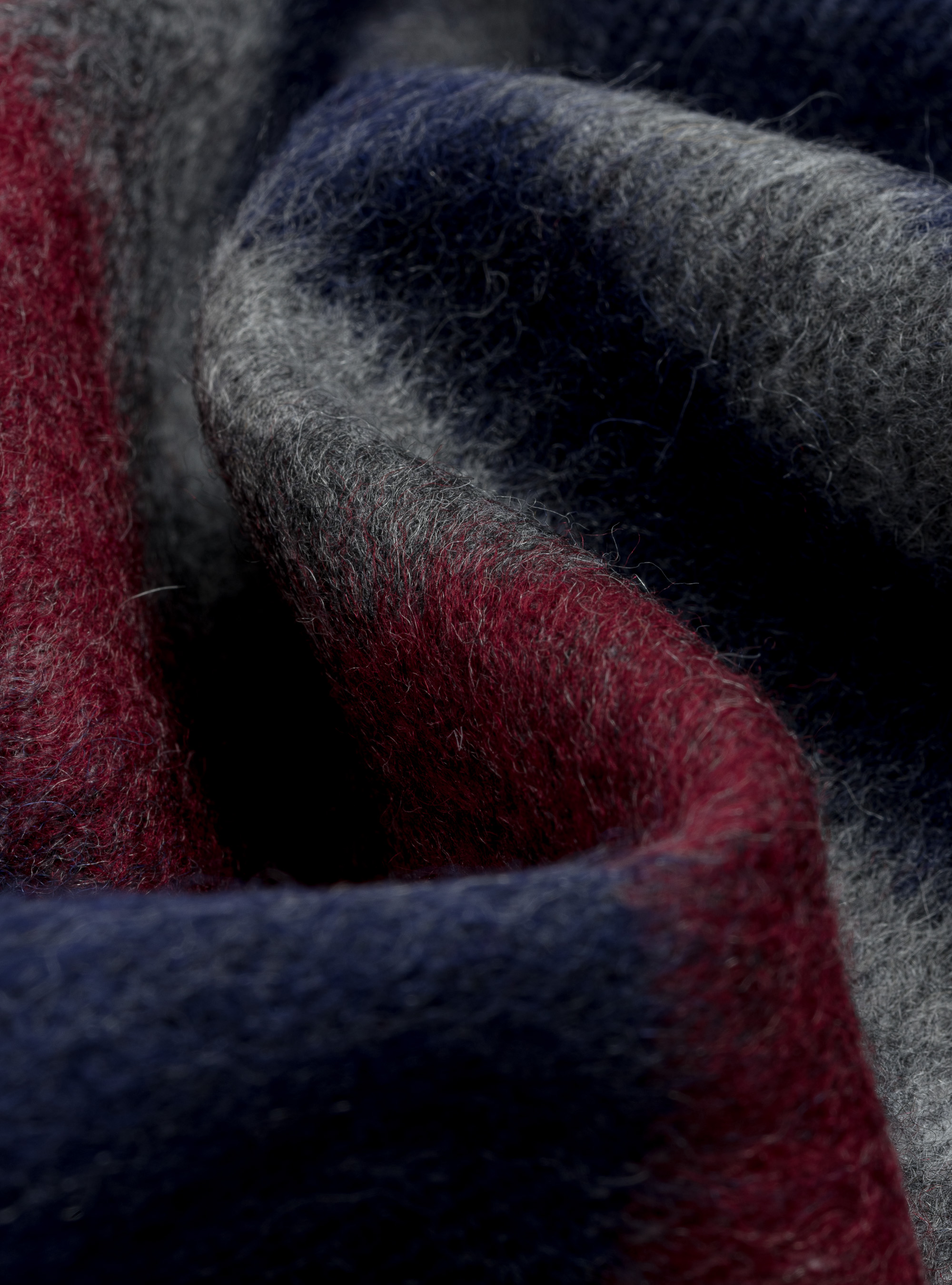 Sciarpa in lana a quadri, BLU NAVY