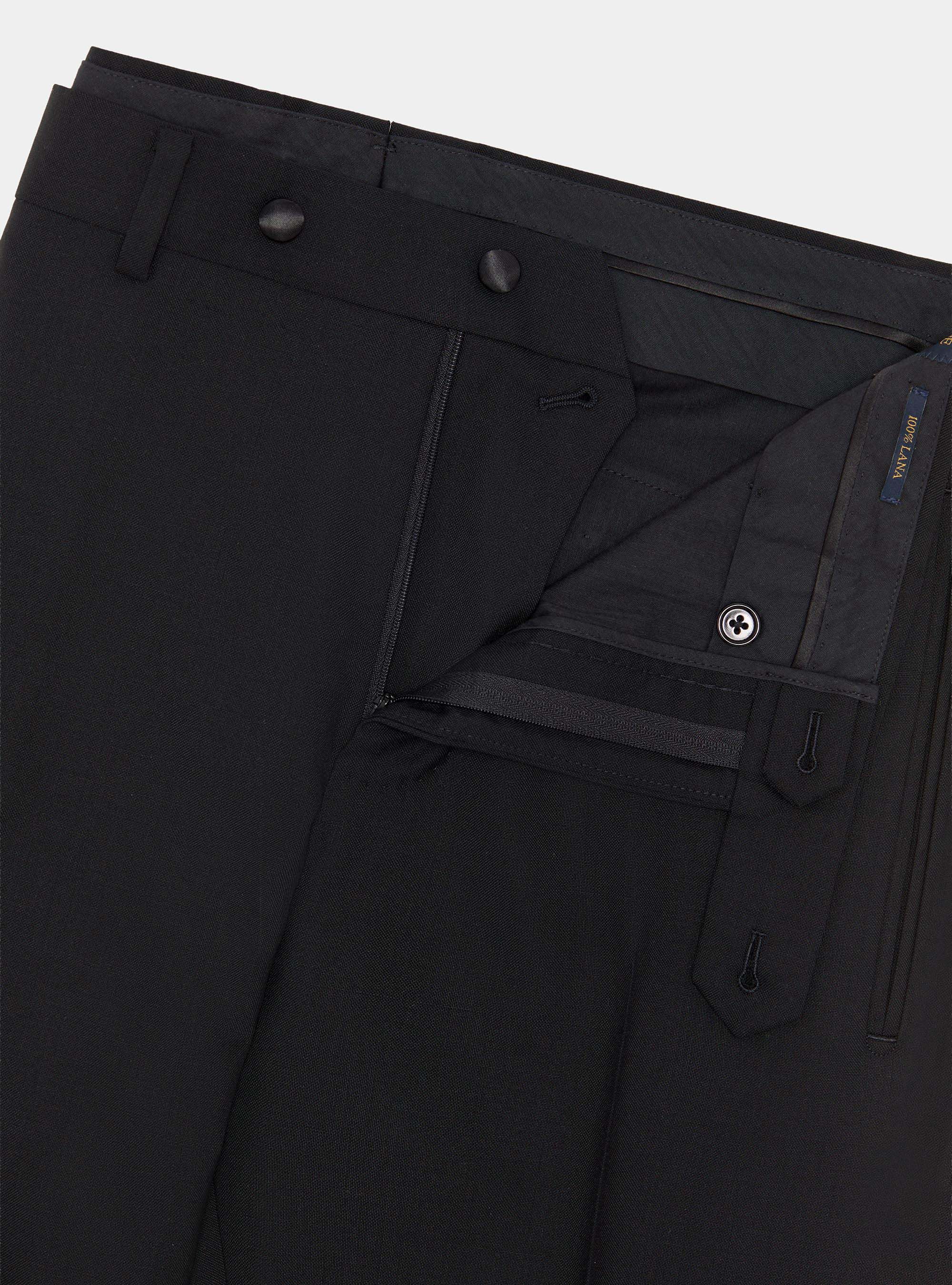 Vitale Barberis Canonico wool tuxedo trousers, BLACK