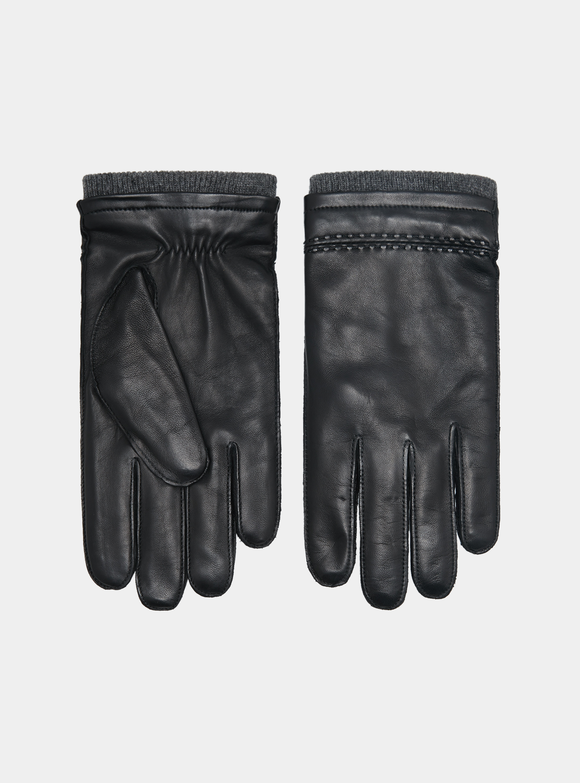 Guantes de cuero, NEGRO