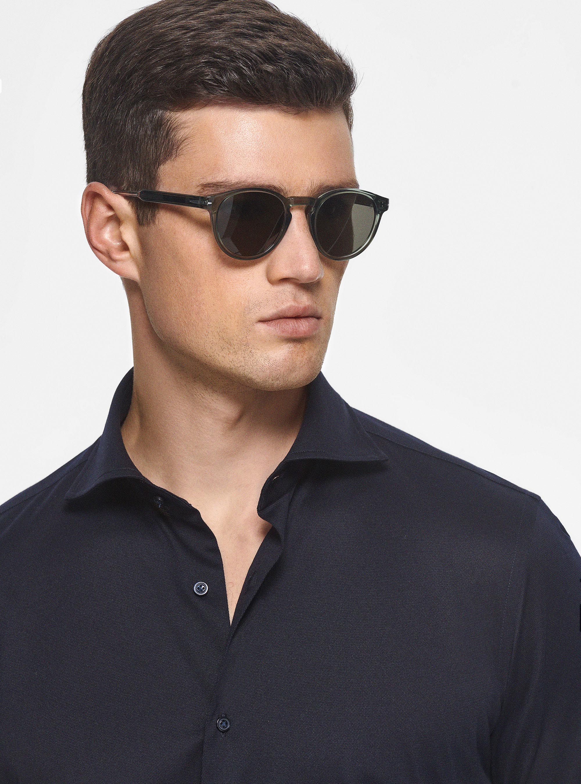 COOLMAX fabric pique shirt, NAVY BLUE
