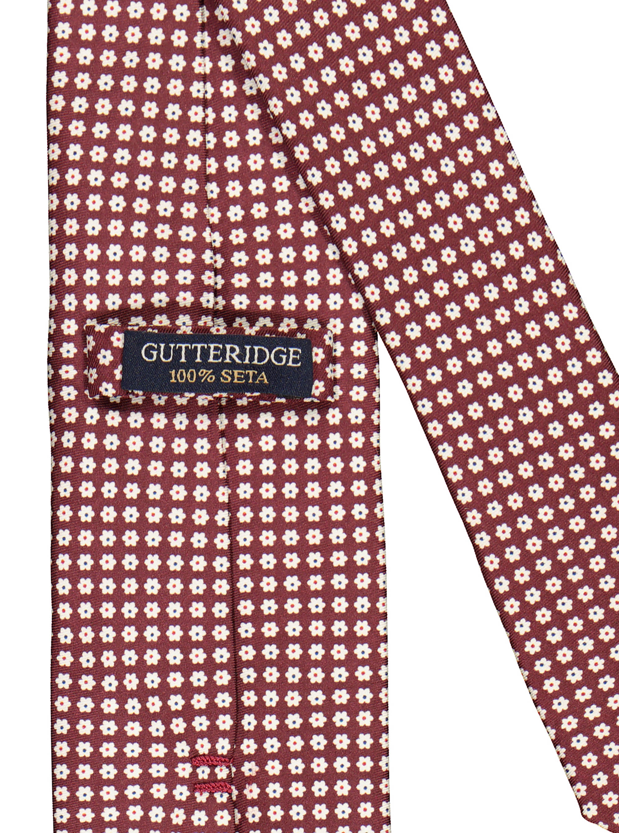 Cravatta stampata fantasia, BORDEAUX/BLUE BU8