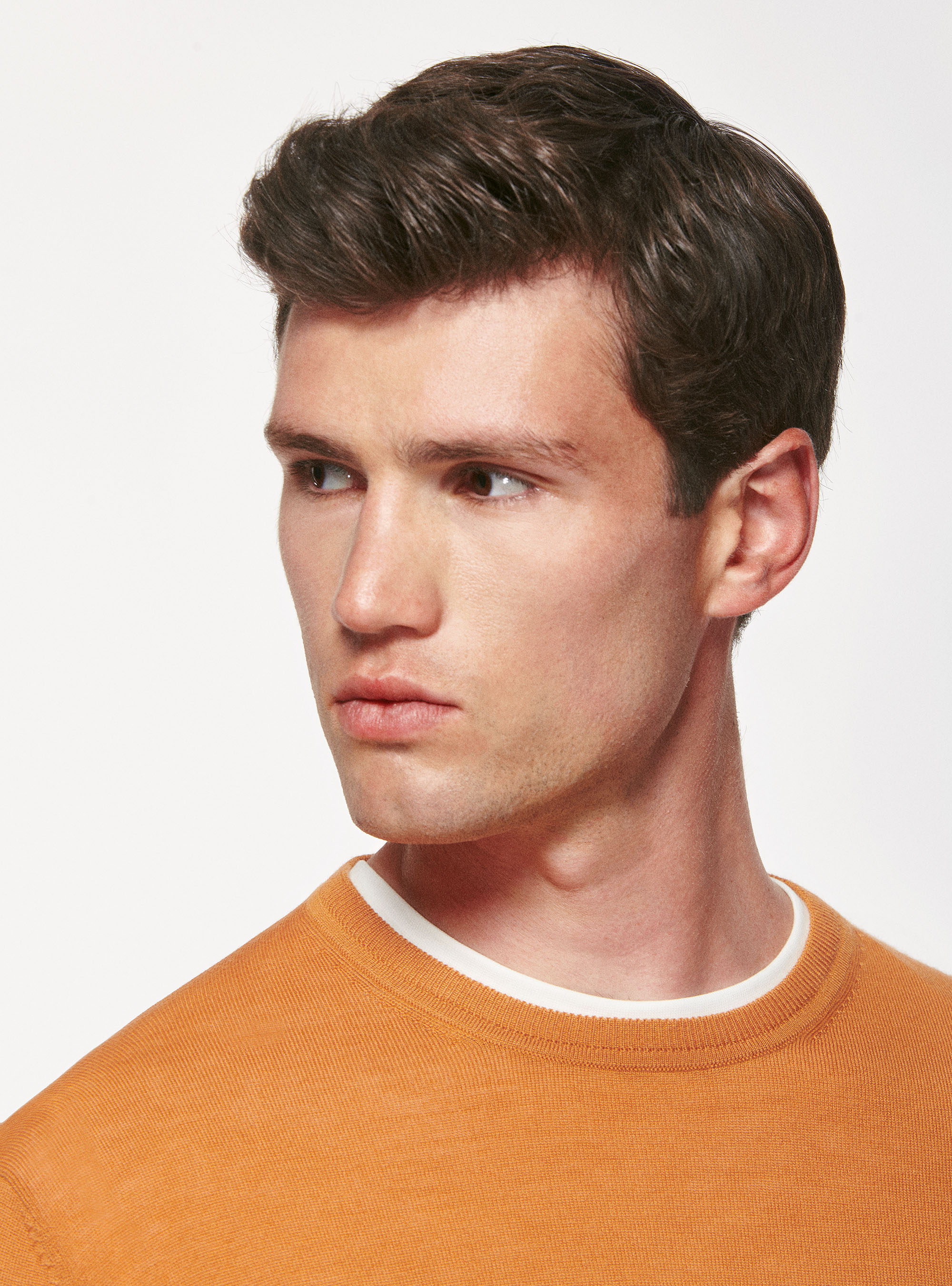 Pure merino wool sweater, ORANGE