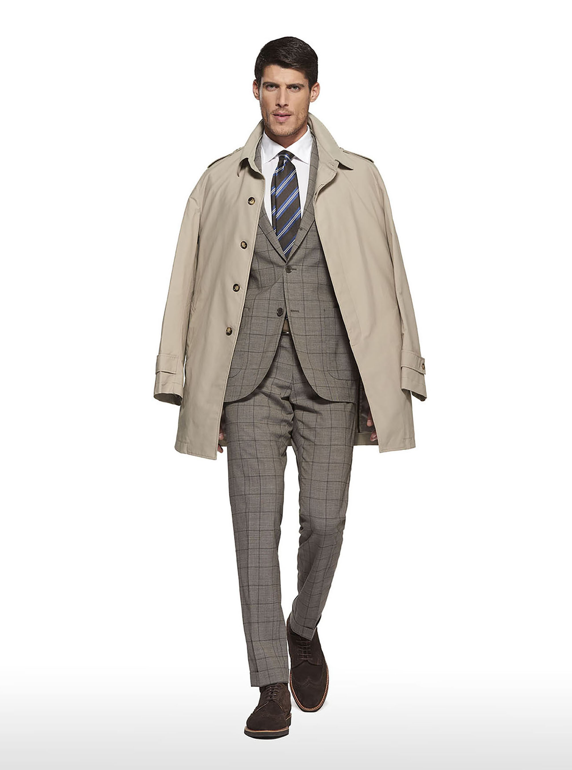 Stretch wool seersucker suit, MUD