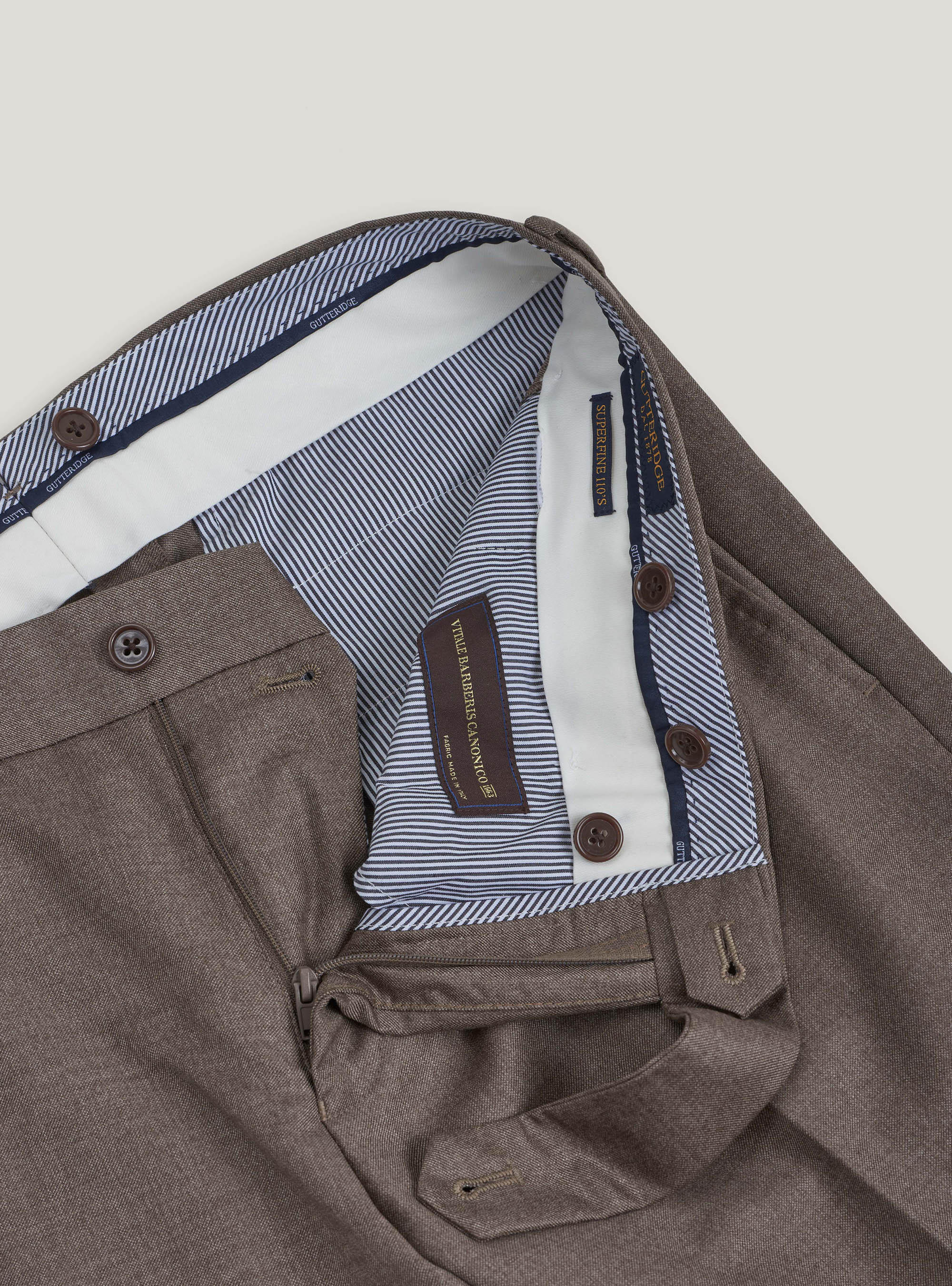 Pantaloni per abito in pura lana S110's, SABBIA