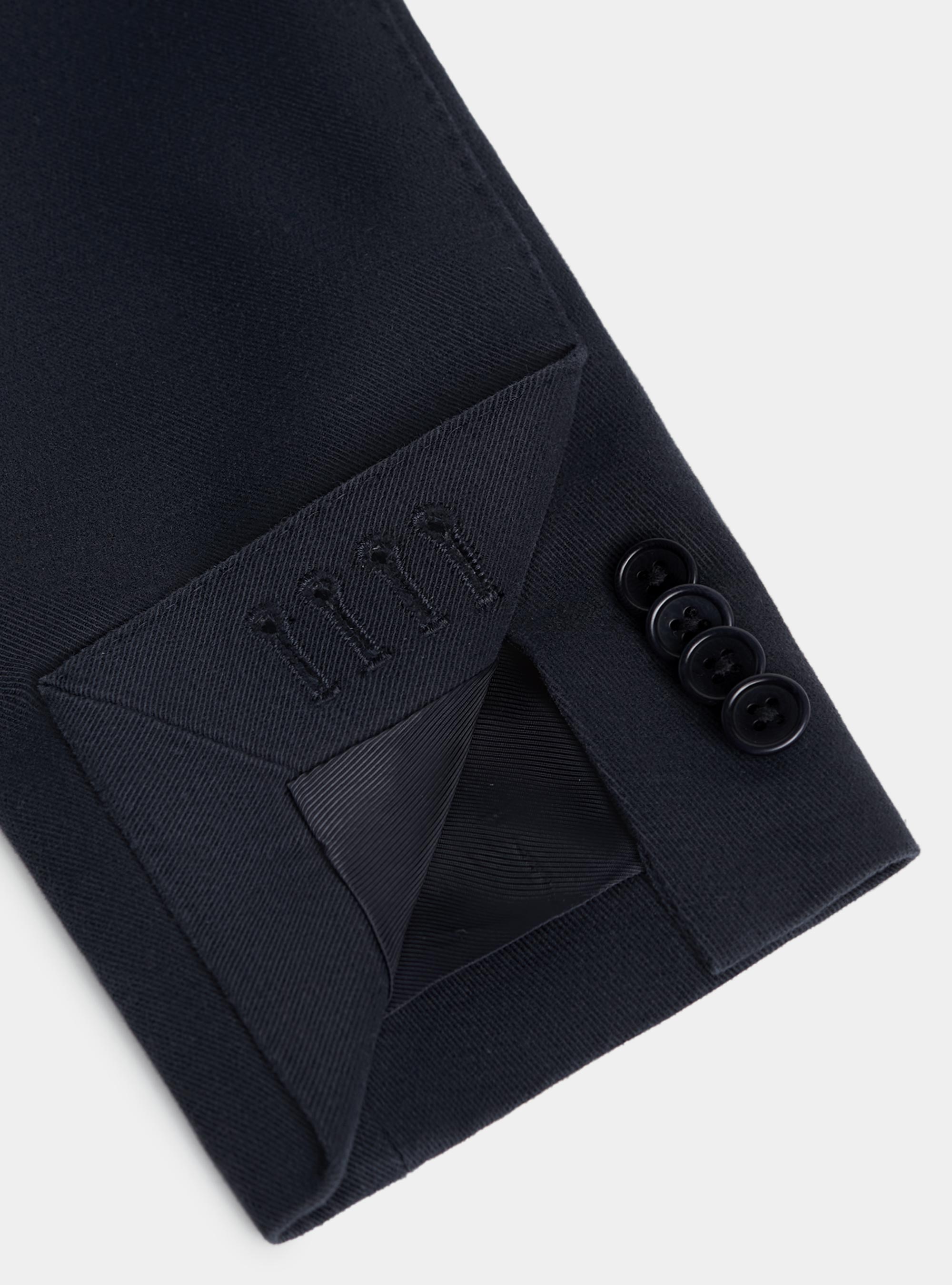 Giacca doppiopetto in cotone cashmere, BLU NAVY