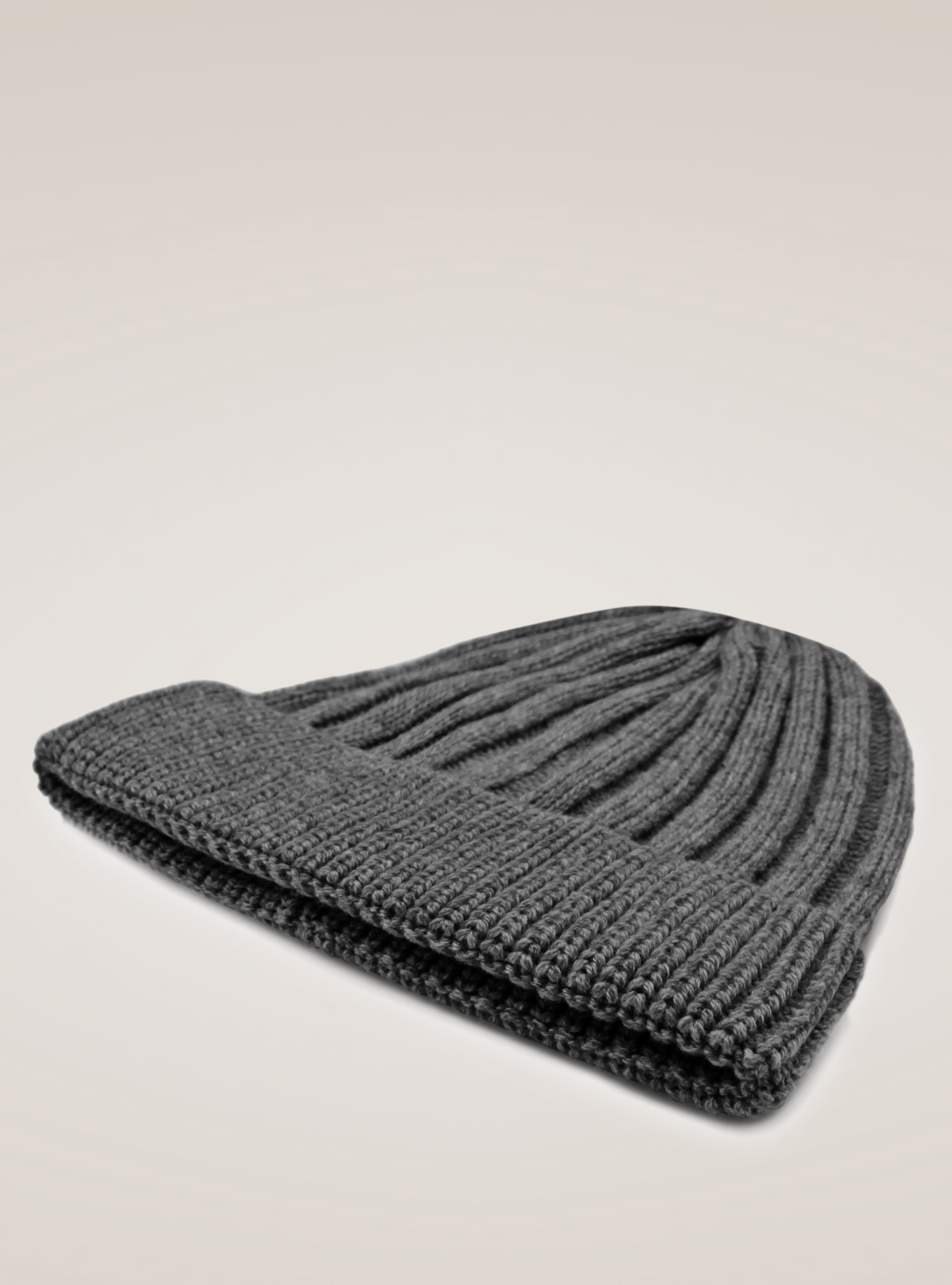 WOOL AND CASHMERE HAT, ASPHALT GREY