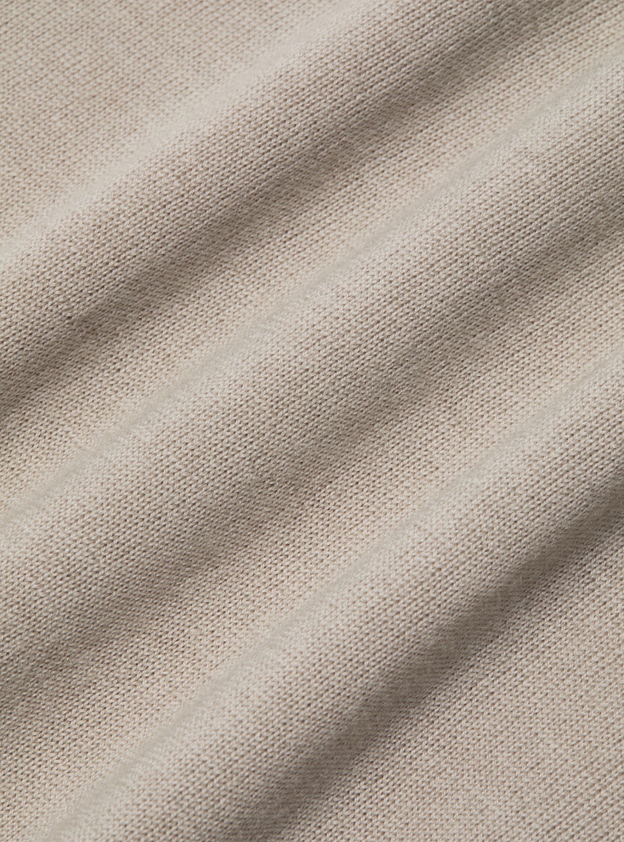 Polo shirt in pure extra-fine merino wool, SAND